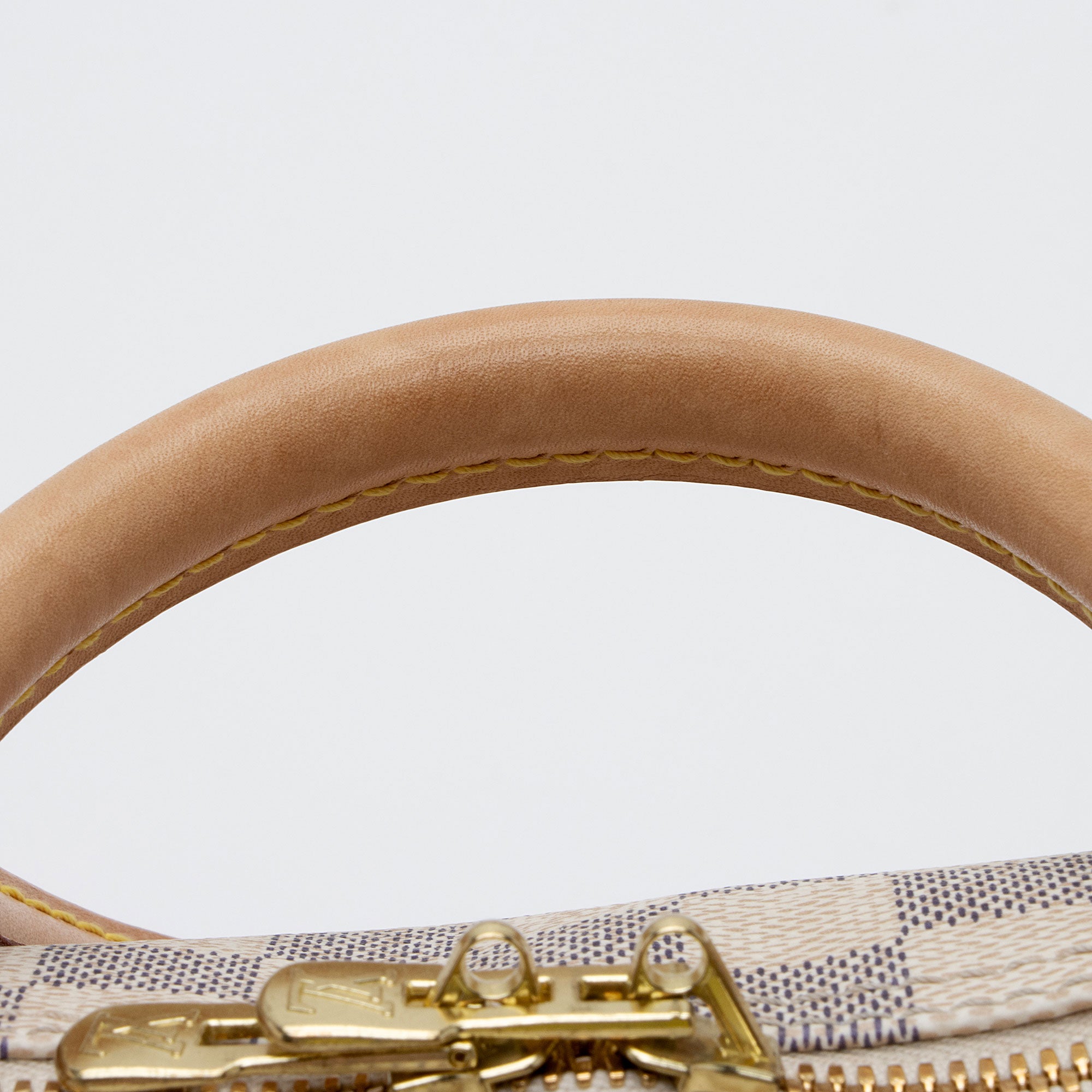 Louis Vuitton Damier Azur Speedy Bandouliere 30 Satchel (SHF-f3mAUf)