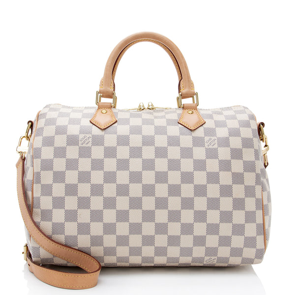Louis Vuitton Speedy Bandouliere 30 Damier Azur Shoulder Hand Bag