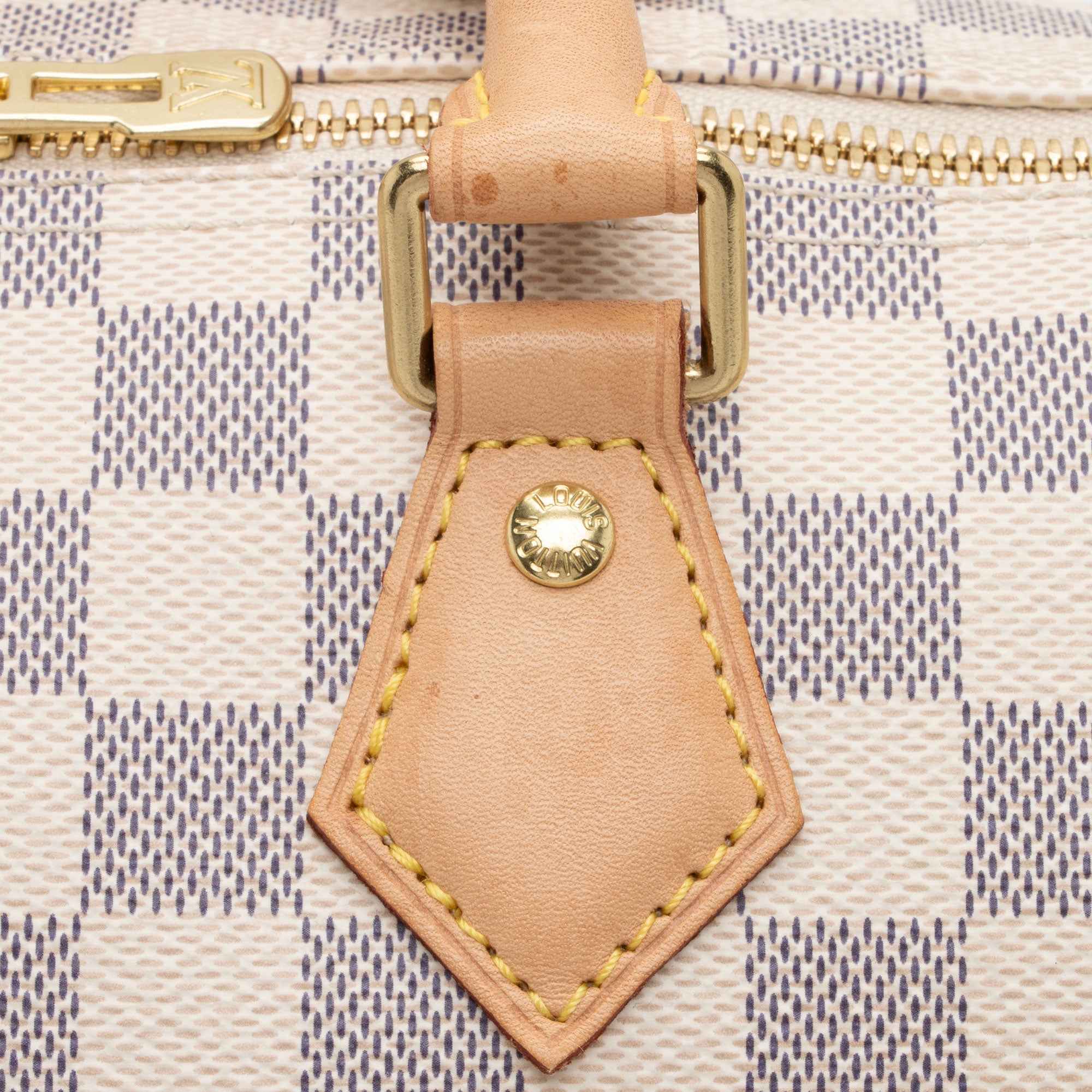 Louis Vuitton Damier Azur Speedy Bandouliere 30 Satchel (SHF-es0MQN)