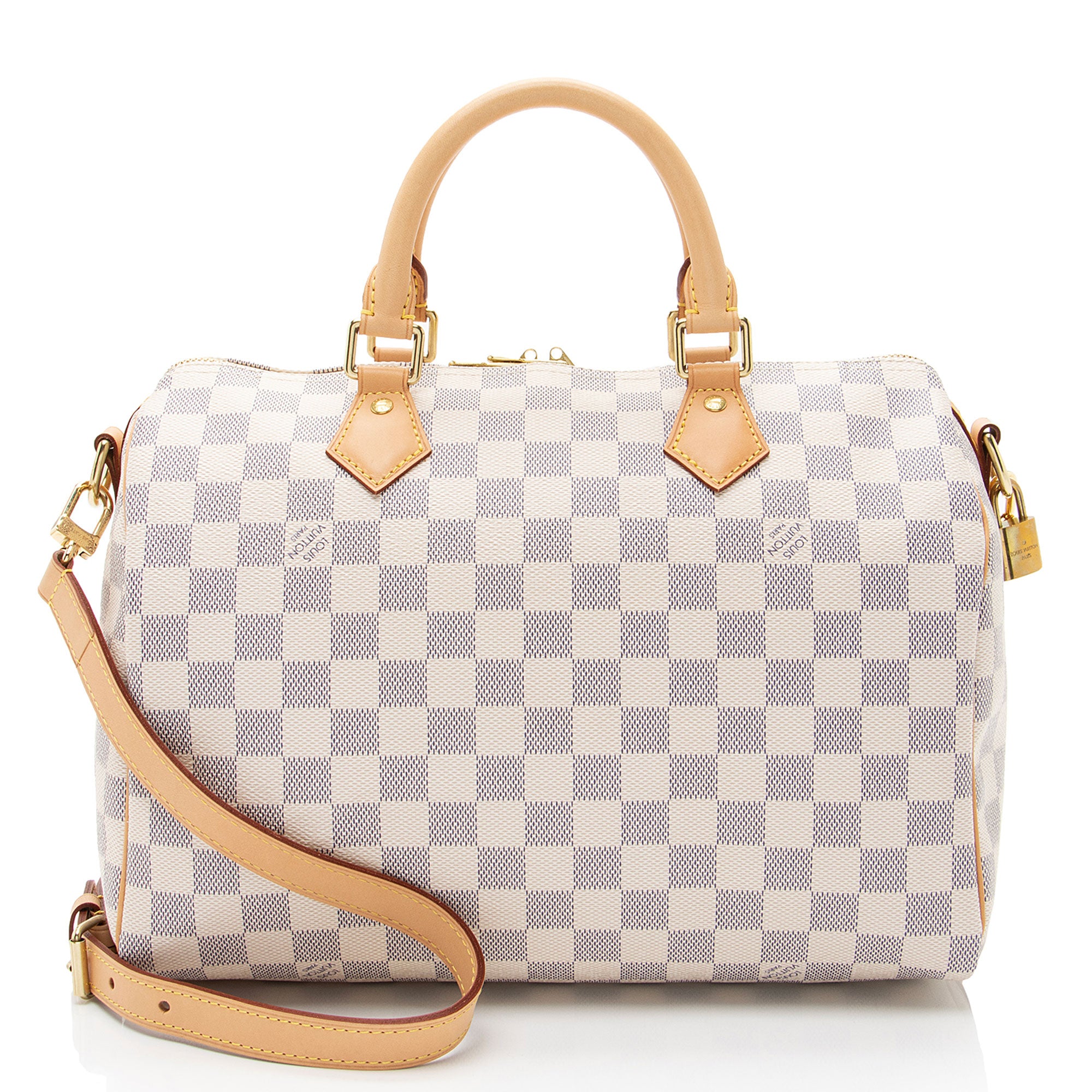 Louis Vuitton Damier Azur Speedy Bandouliere 30 Satchel (SHF-uLQ8b7)