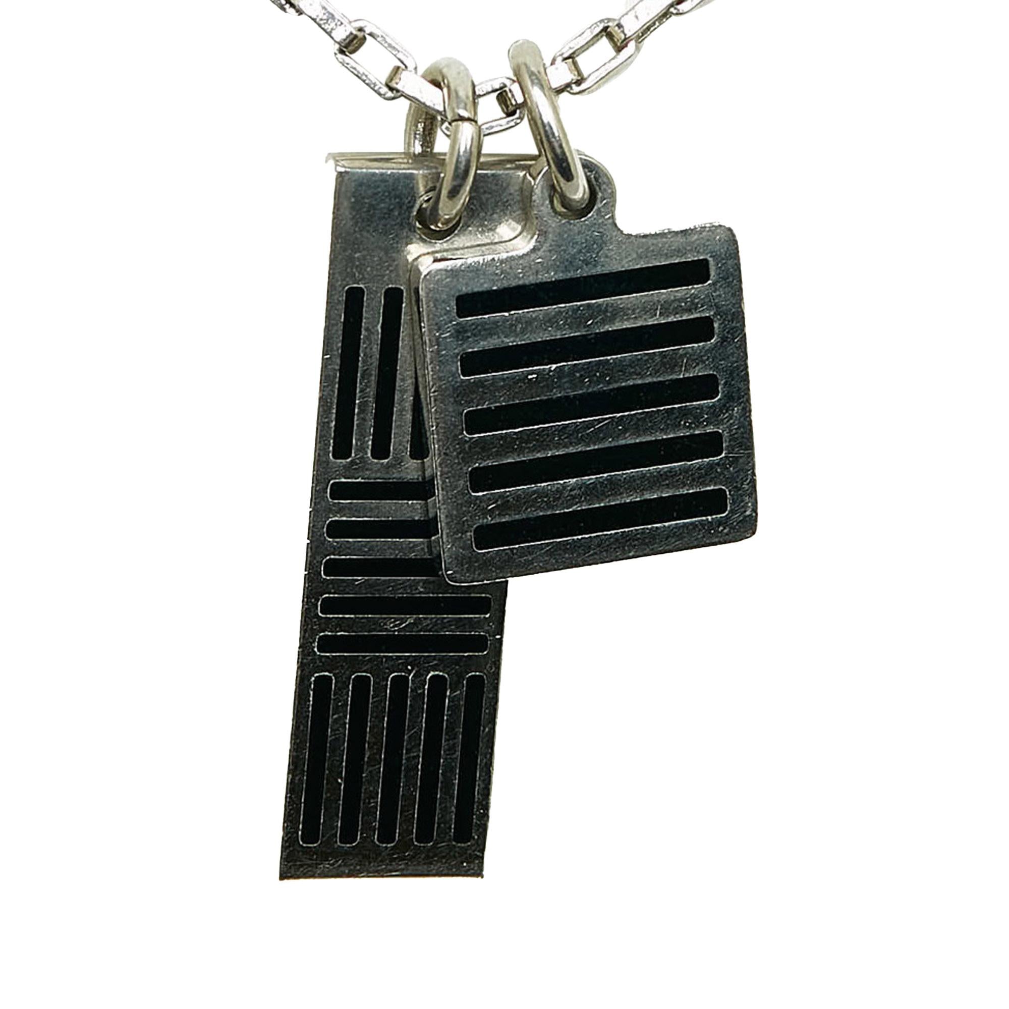 Louis Vuitton Damier Black Necklace (SHG-6bGjC8)
