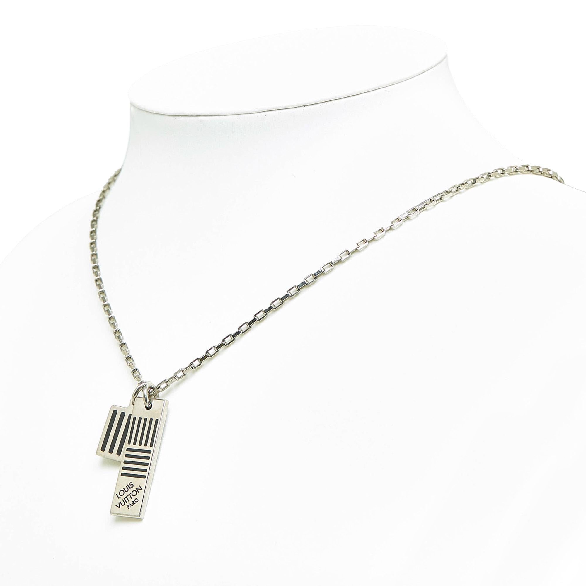 Louis Vuitton Damier Black Necklace (SHG-6bGjC8)