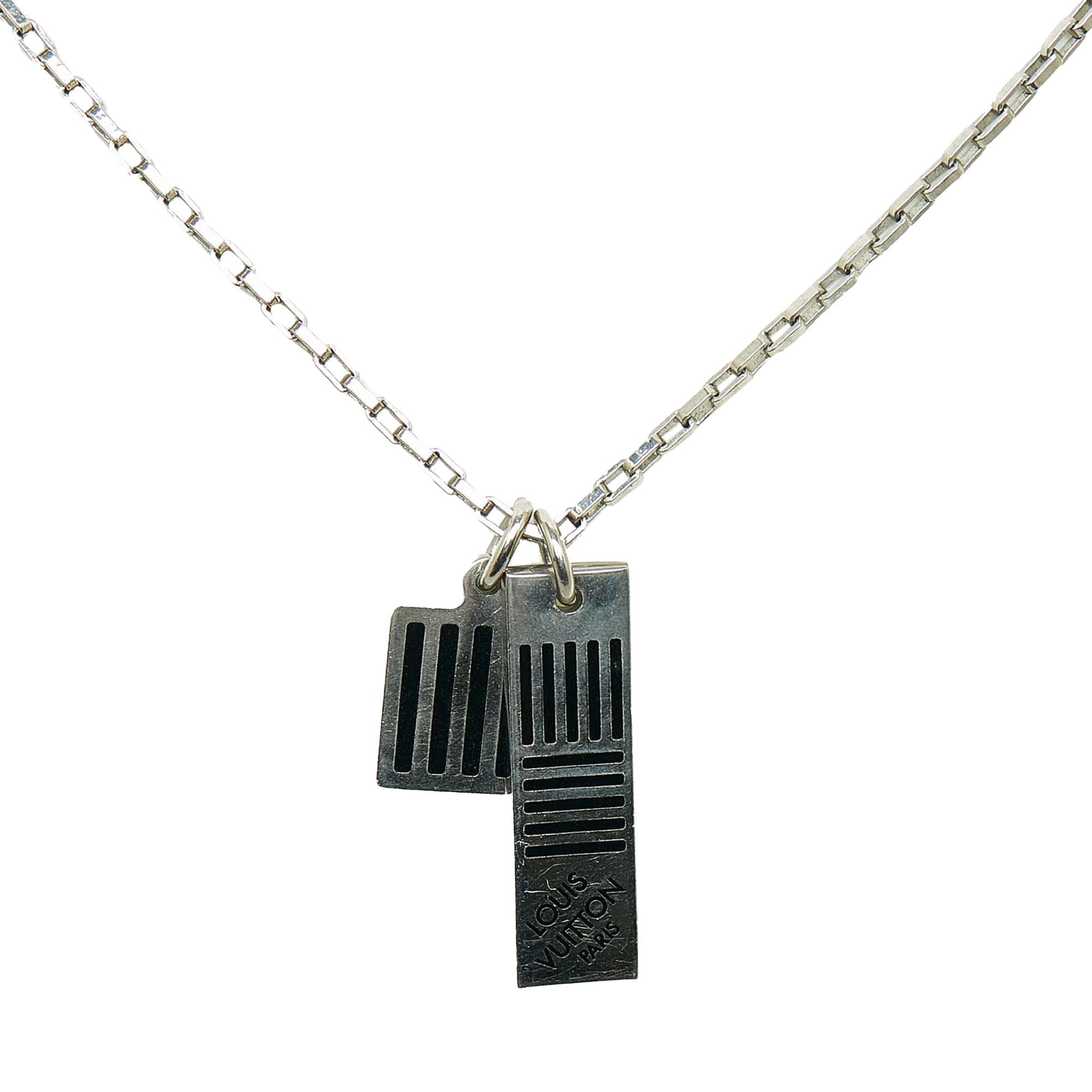 Louis Vuitton Damier Black Necklace (SHG-6bGjC8)