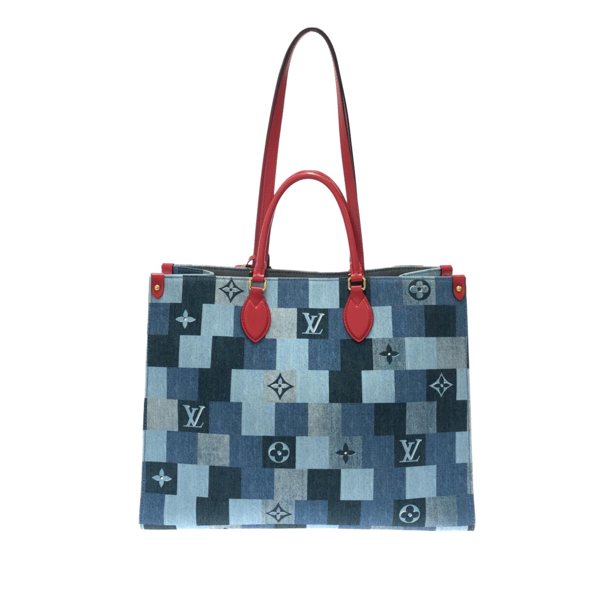 Louis Vuitton Damier Denim Onthego GM (SHG-Dva1Zr)