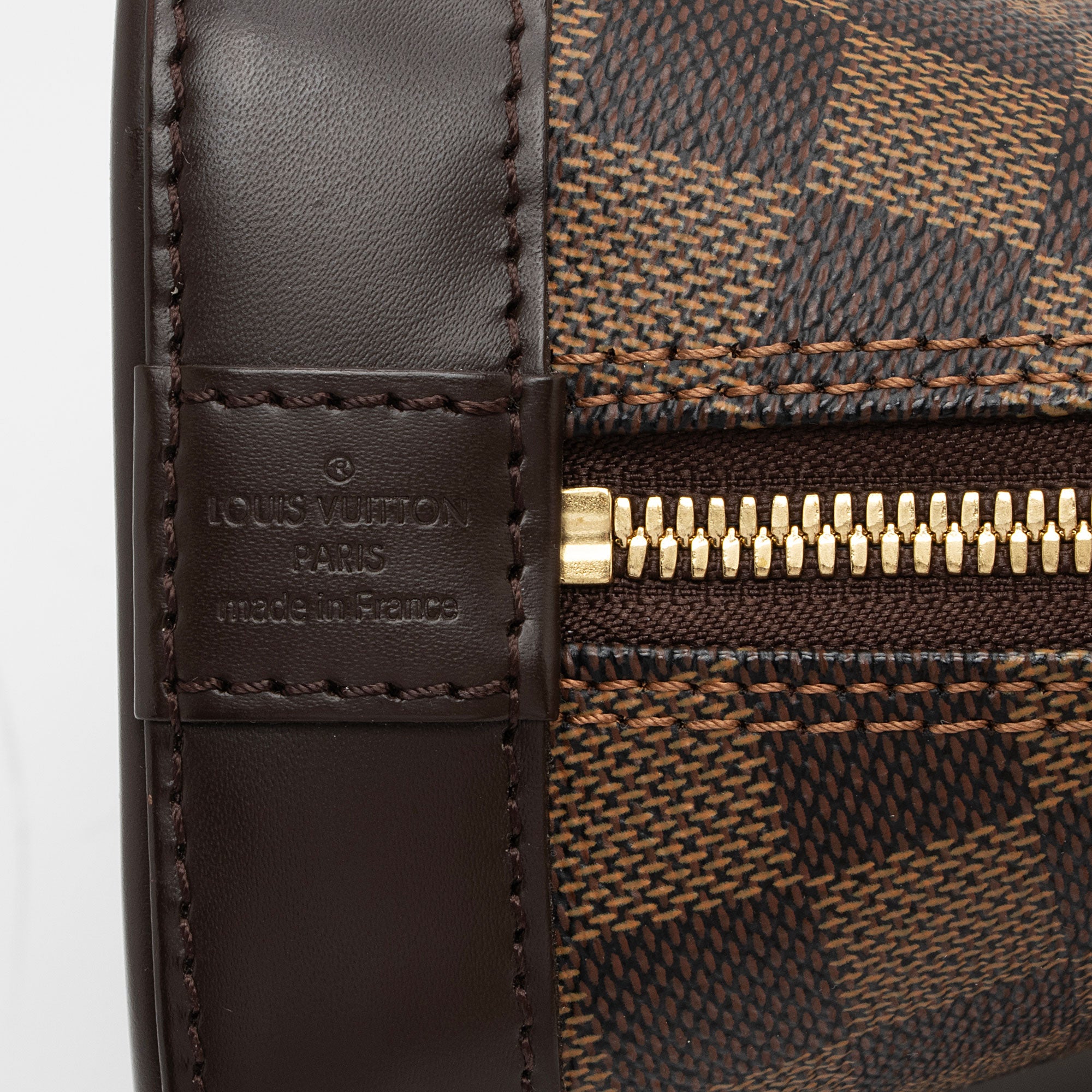Louis Vuitton Damier Ebene Alma BB Satchel (SHF-DbzGC2)