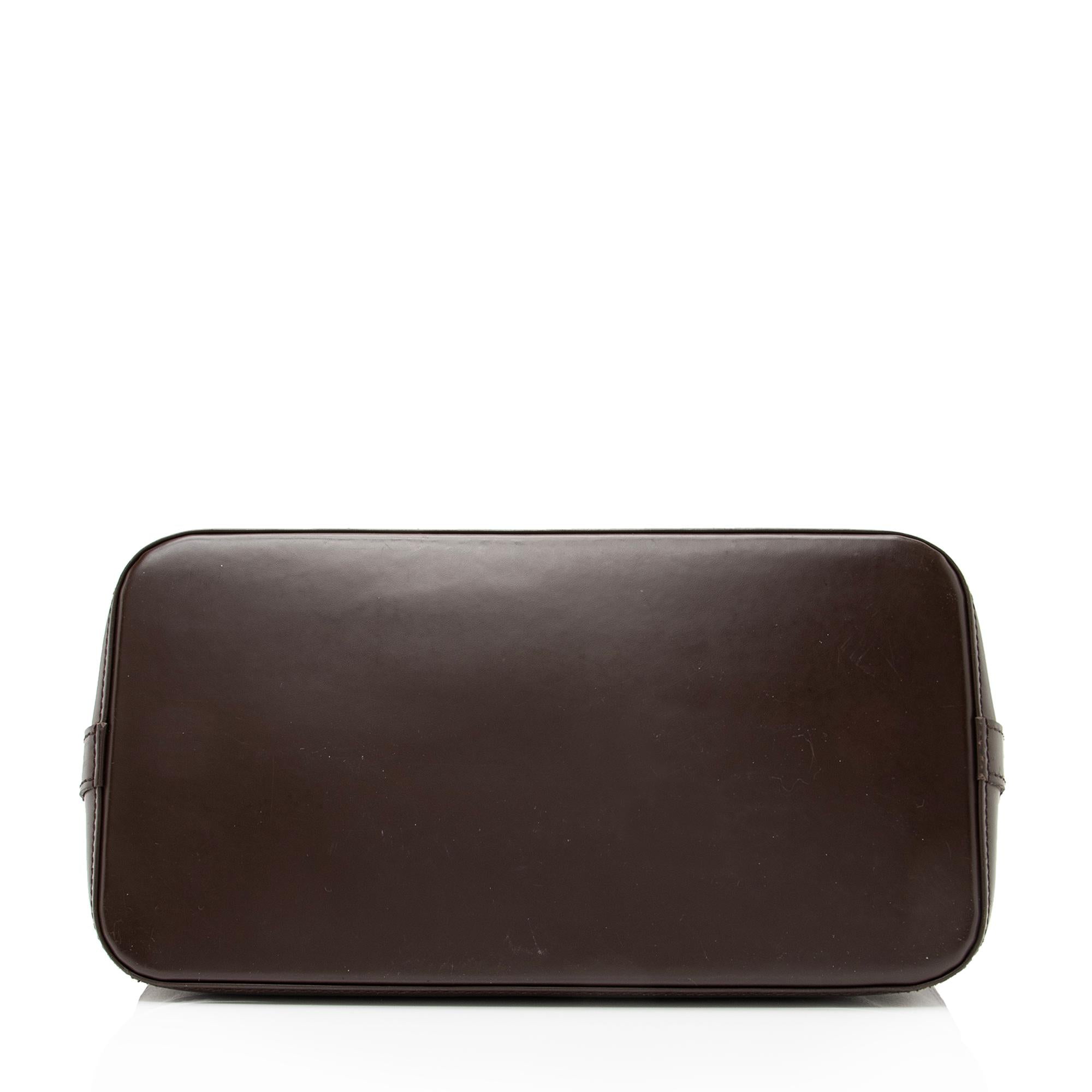 Louis Vuitton Damier Ebene Alma MM Satchel (SHF-23311)