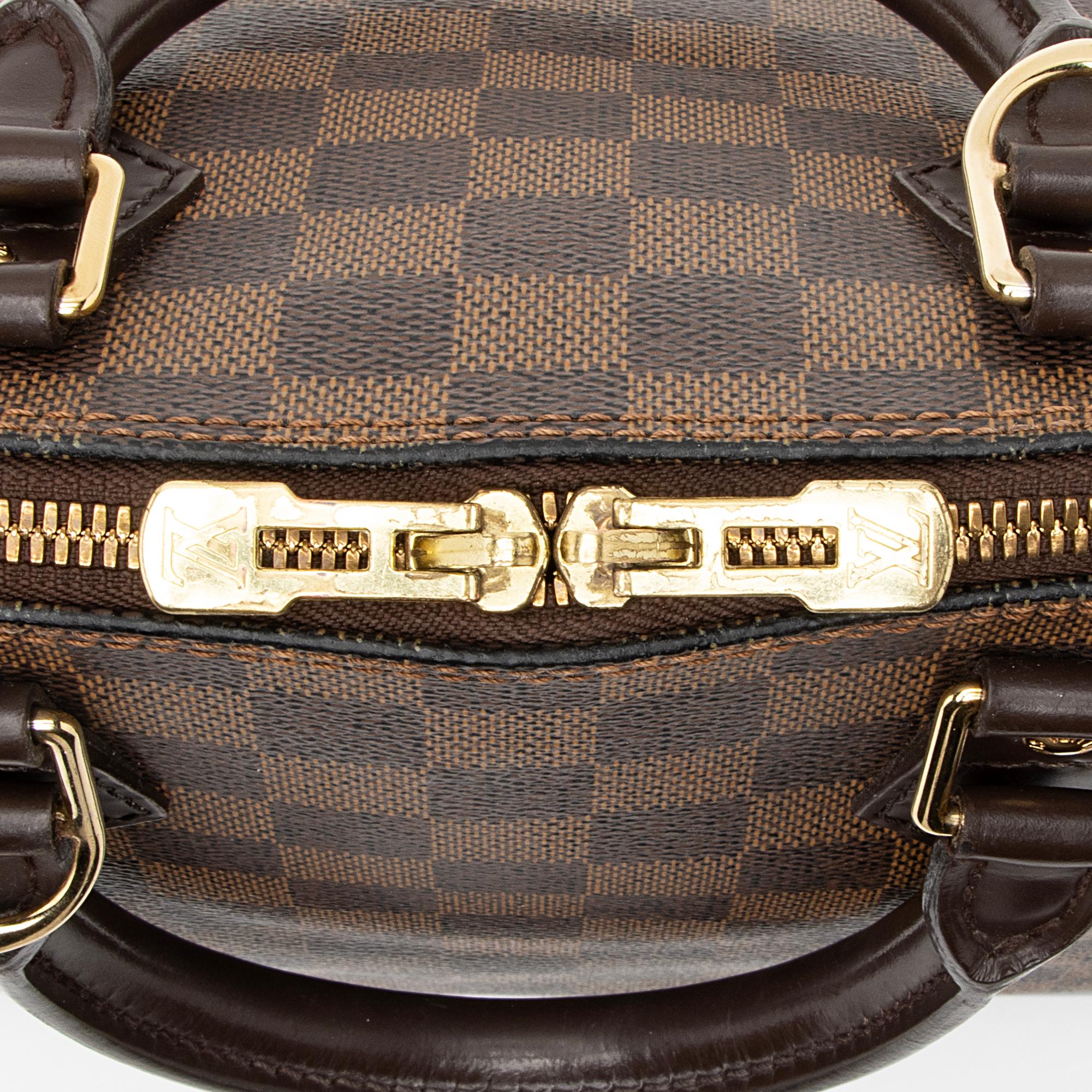 Louis Vuitton Damier Ebene Alma MM Satchel (SHF-23311)