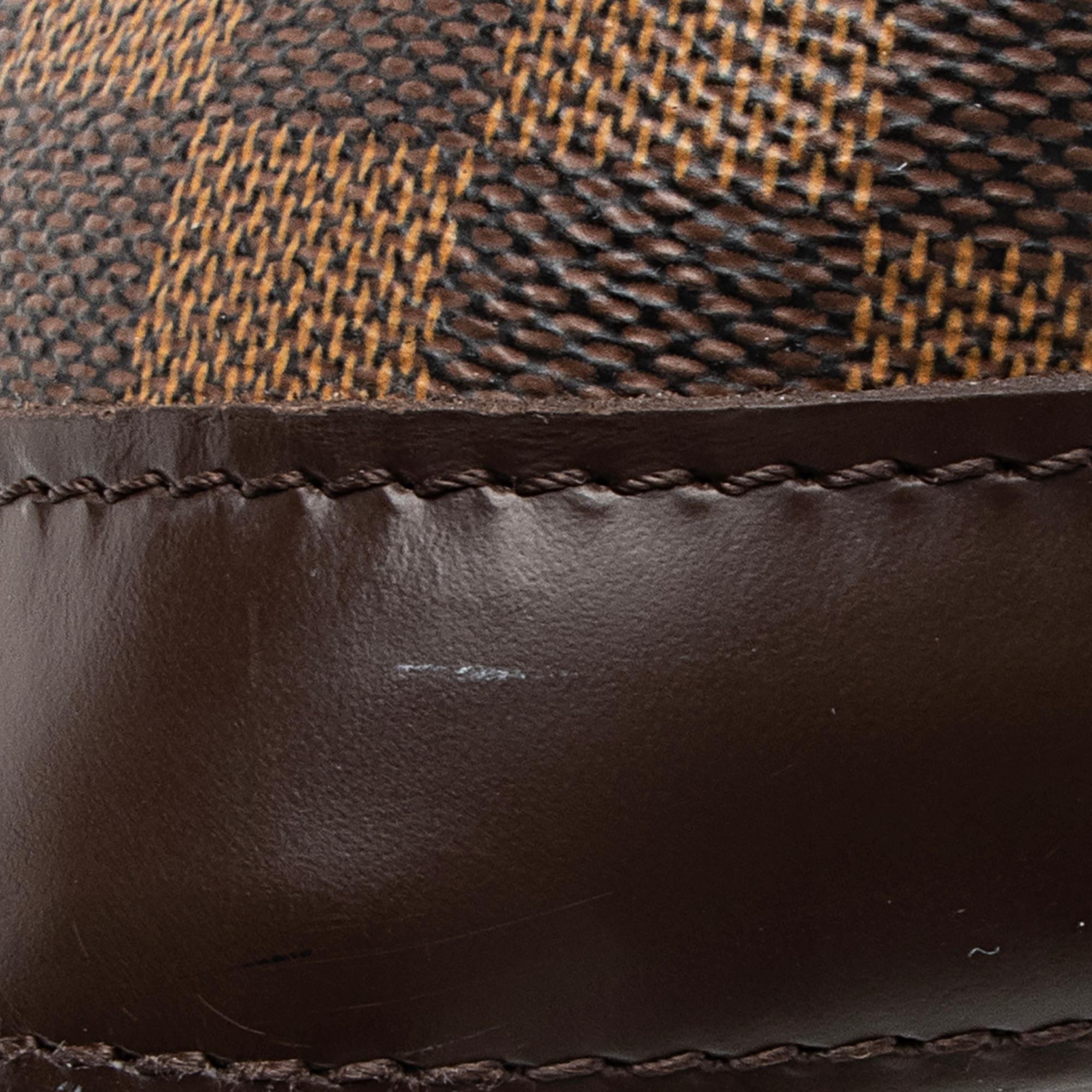 Louis Vuitton Damier Ebene Alma MM Satchel (SHF-23311)