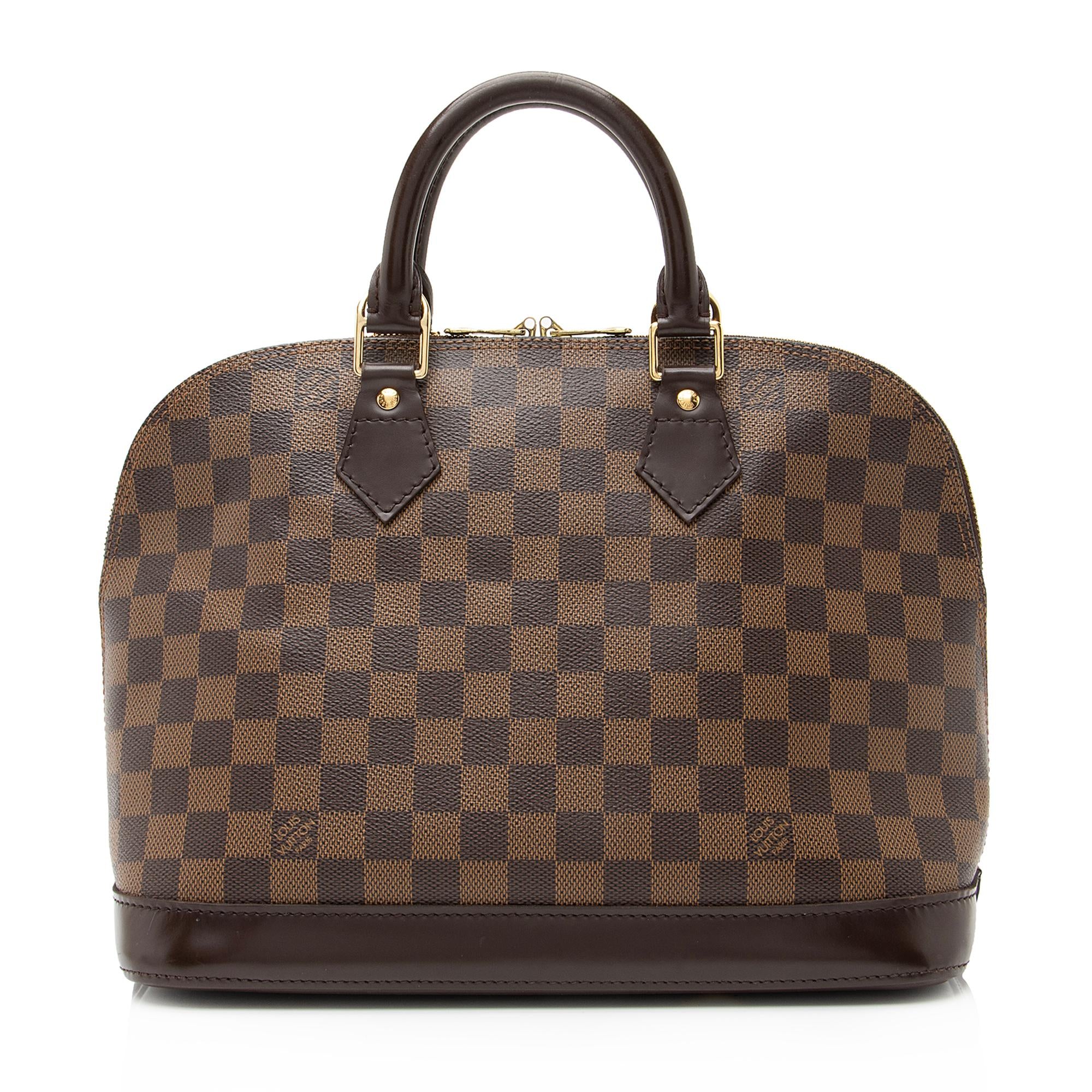 Louis Vuitton Damier Ebene Alma MM Satchel (SHF-23311)