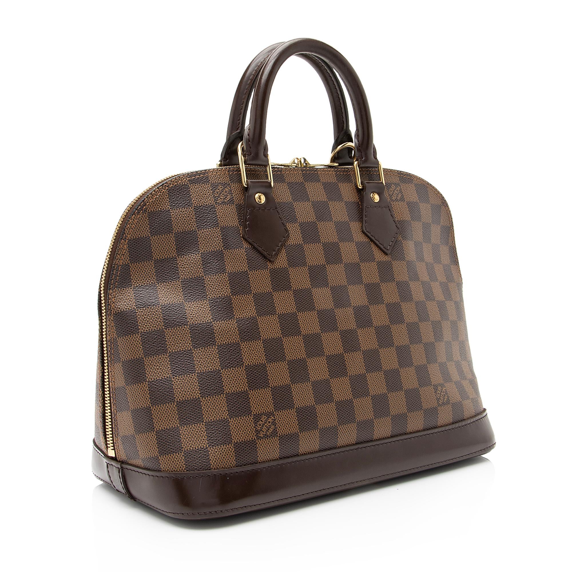 Louis Vuitton Damier Ebene Alma MM Satchel (SHF-23311)