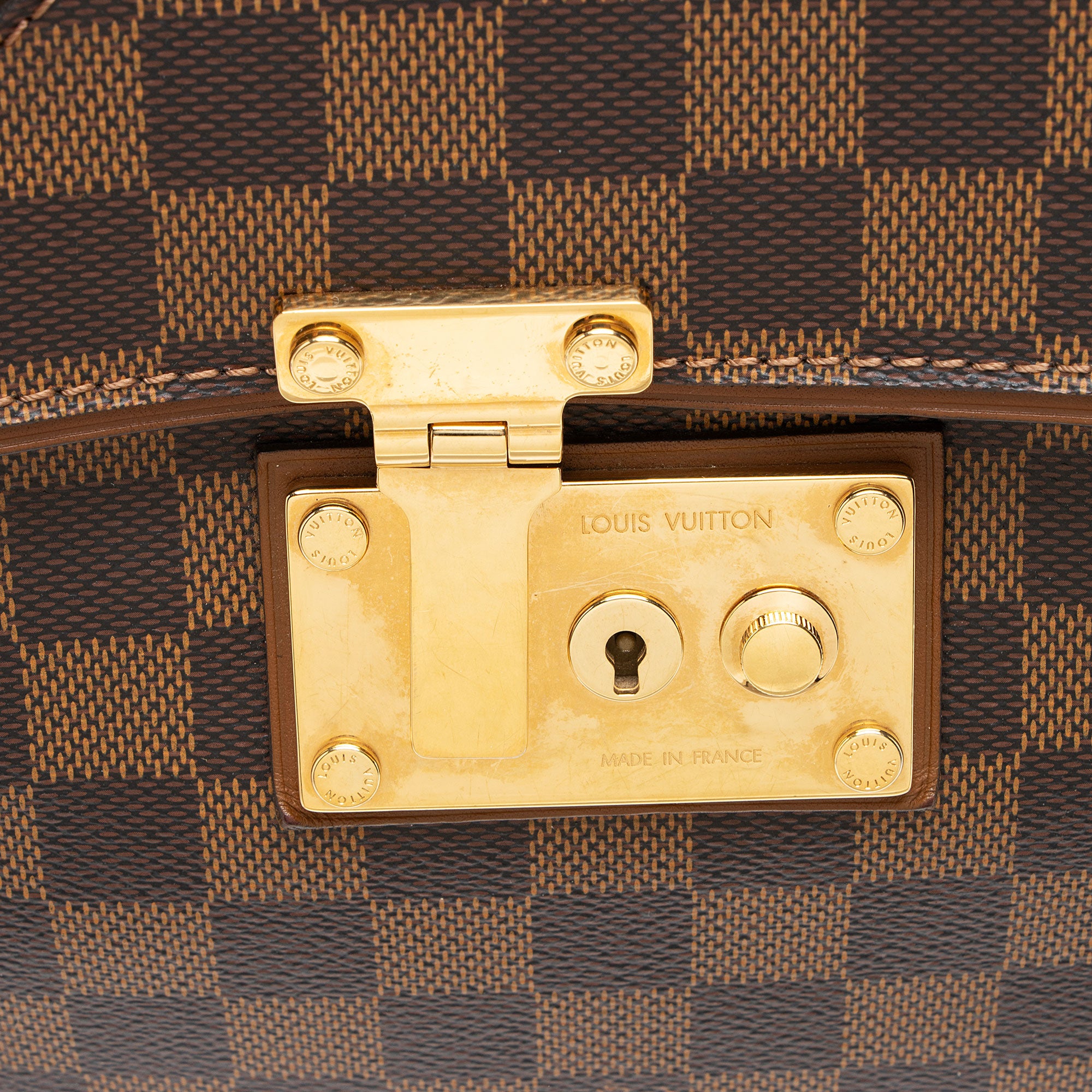 Louis Vuitton Damier Ebene Ascot Satchel
