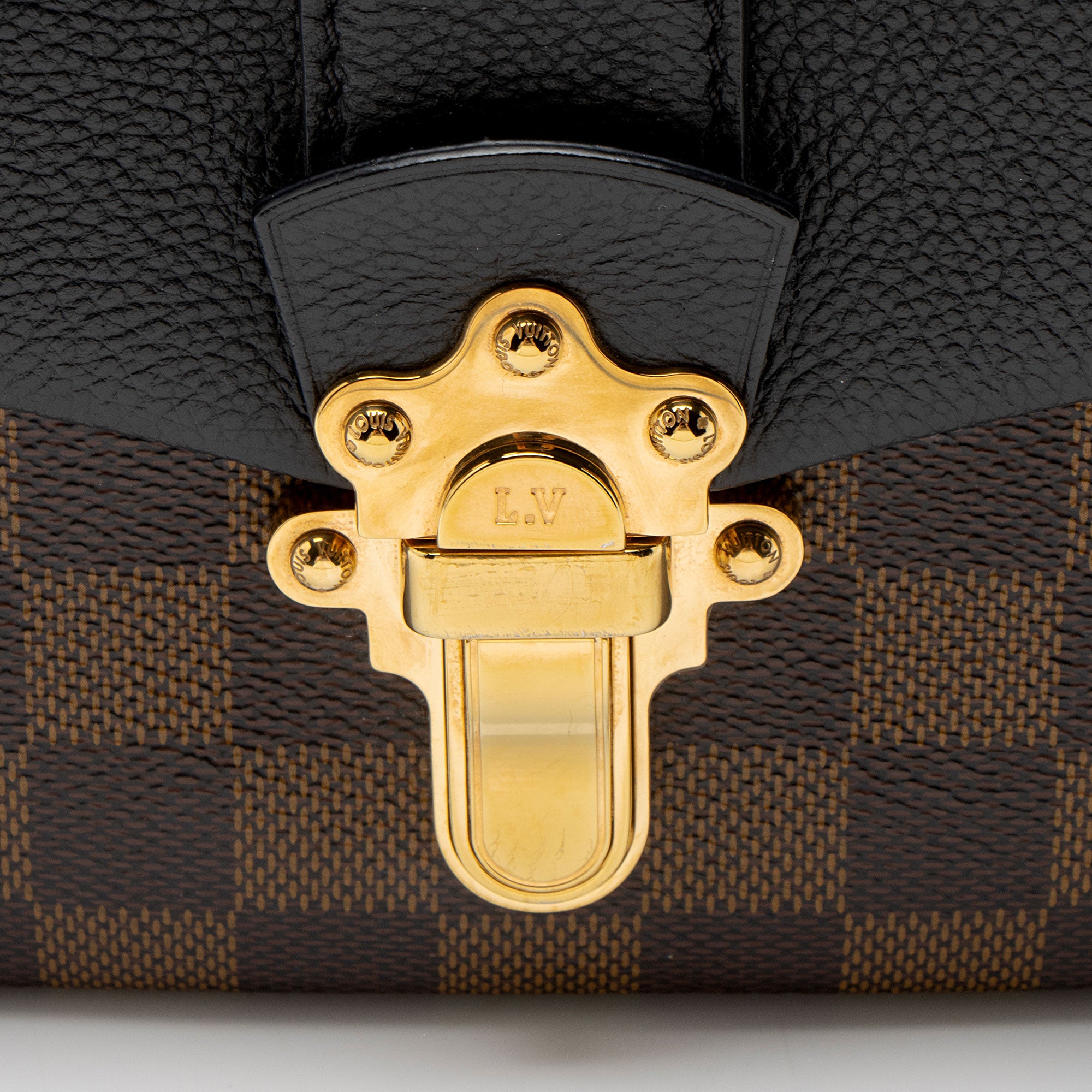 Louis Vuitton Damier Ebene Calfskin Clapton PM Shoulder Bag
