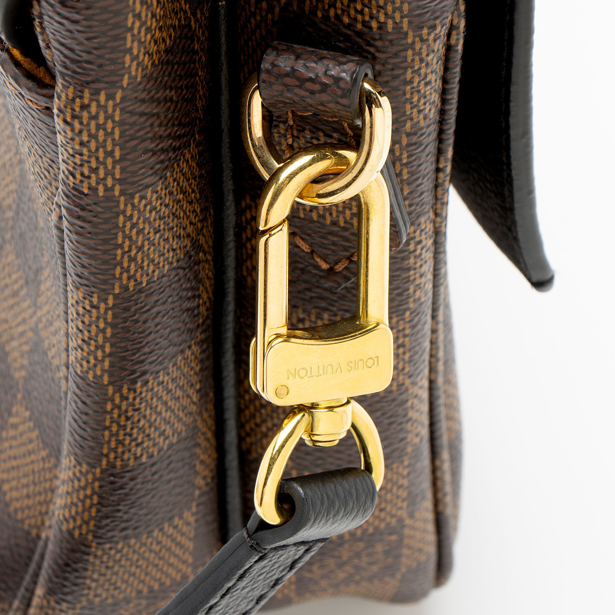 Louis Vuitton Damier Ebene Calfskin Clapton PM Shoulder Bag
