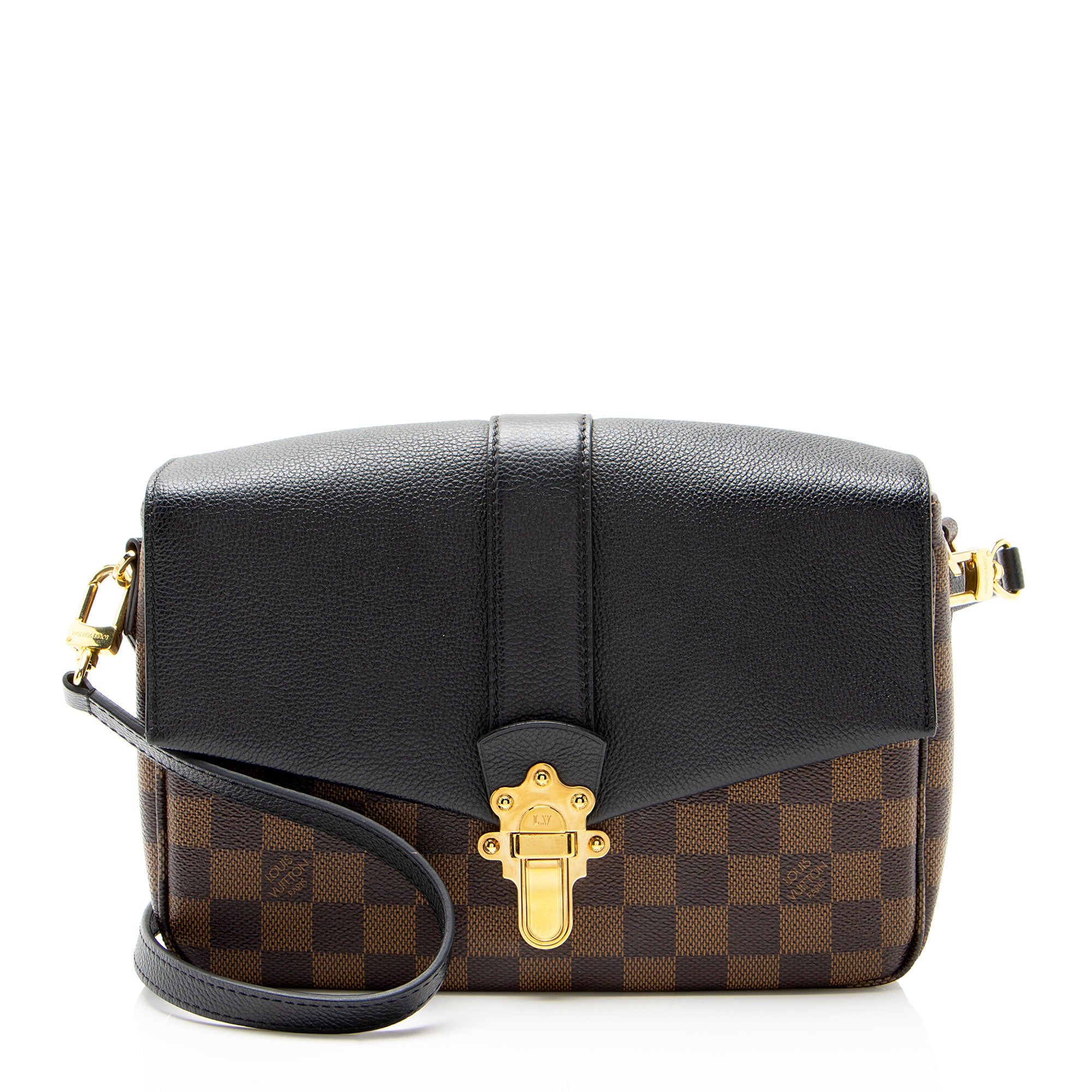 Louis Vuitton Damier Ebene Calfskin Clapton PM Shoulder Bag