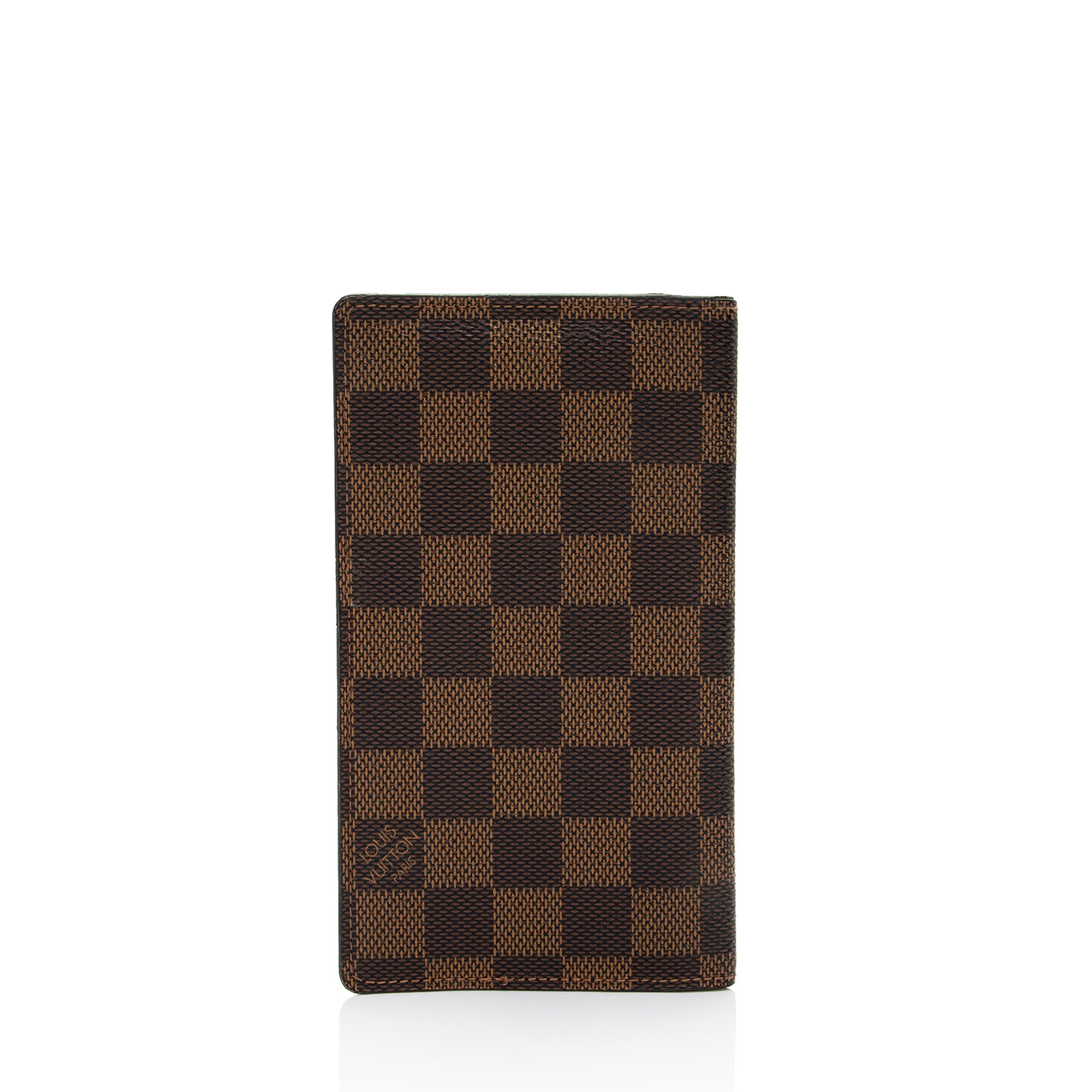 Louis Vuitton Damier Ebene Checkbook Cover (SHF-r7vjBZ)