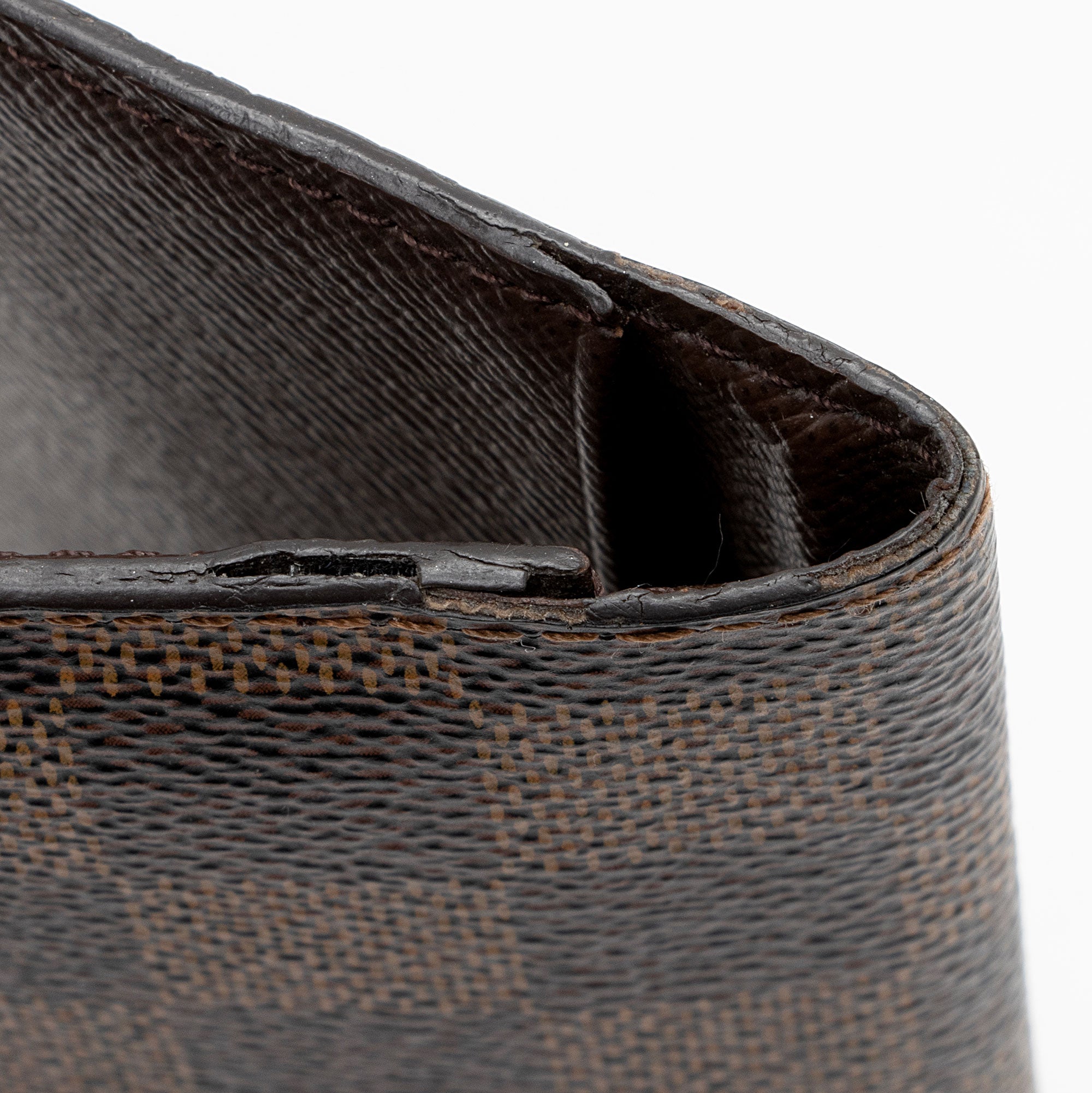 Louis Vuitton Damier Ebene Checkbook Cover (SHF-r7vjBZ)