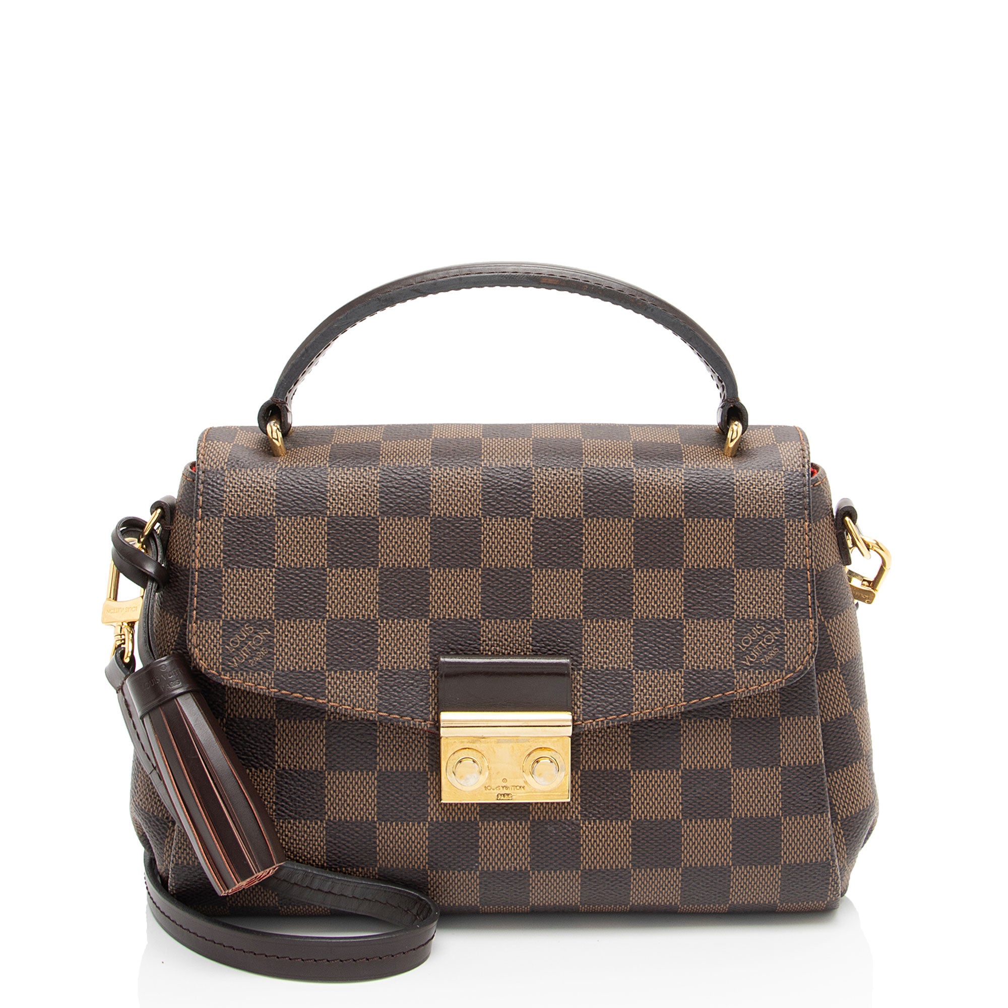 Louis Vuitton Damier Ebene Croisette Shoulder Bag (SHF-0uTvwU)
