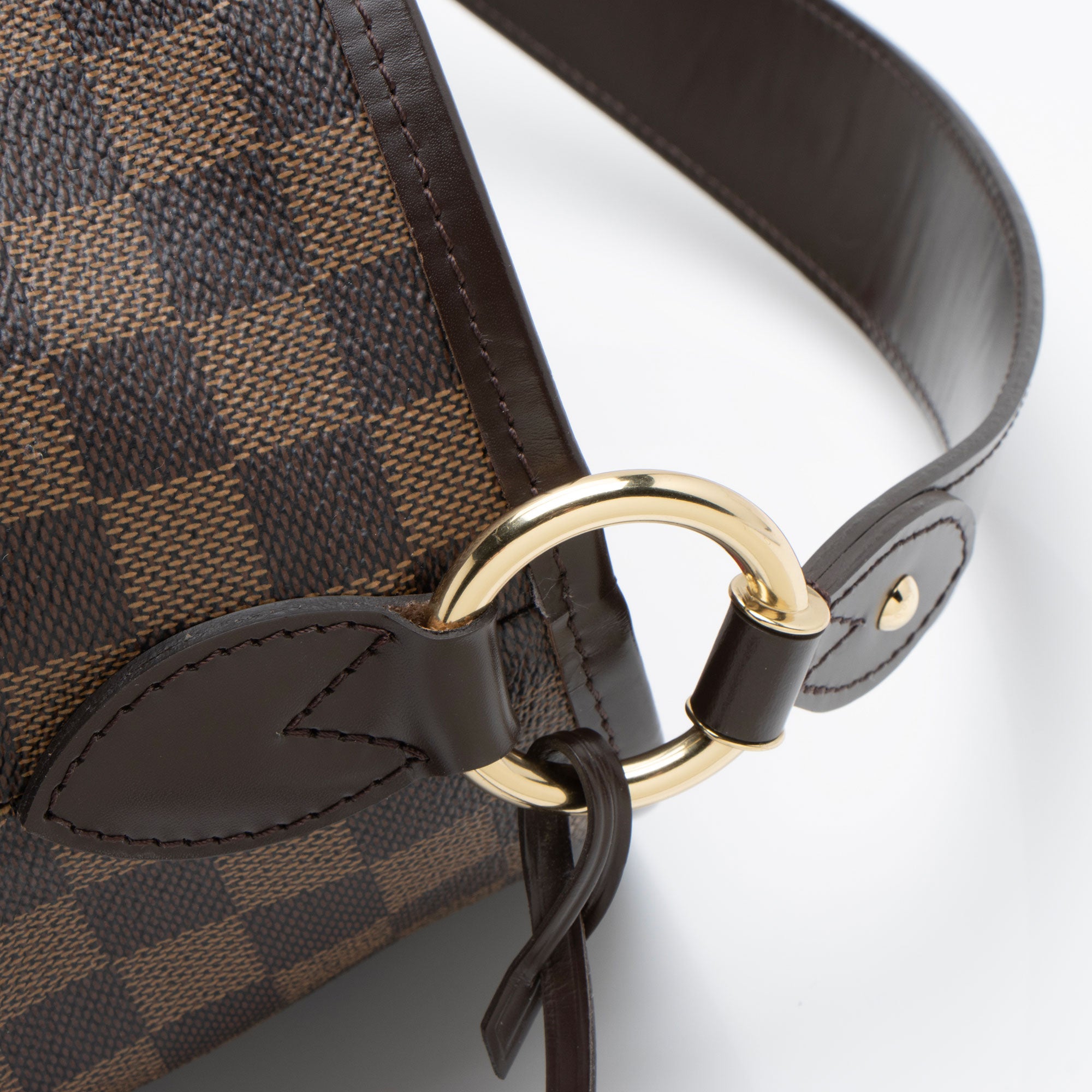 Louis Vuitton Damier Ebene Delightful MM Shoulder Bag (SHF-BIQzOW)