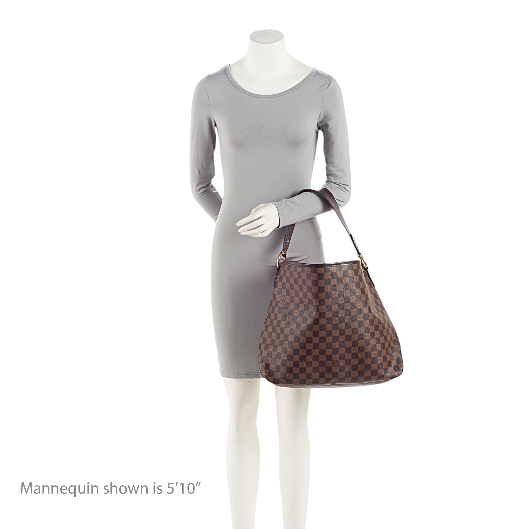 Louis Vuitton Damier Ebene Delightful MM Shoulder Bag (SHF-BIQzOW)