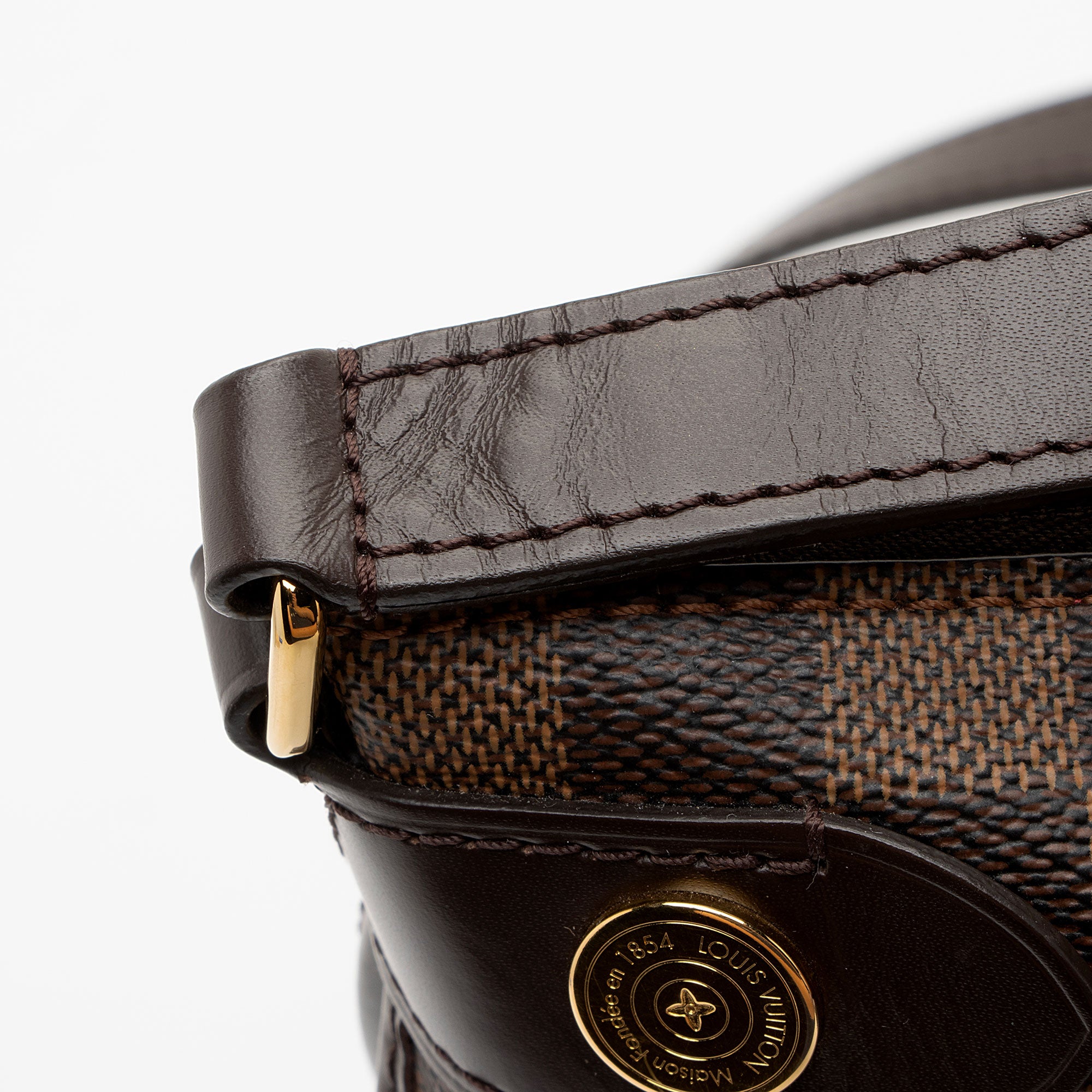 Louis Vuitton Damier Ebene Duomo Shoulder Bag (SHF-t8lsLX)
