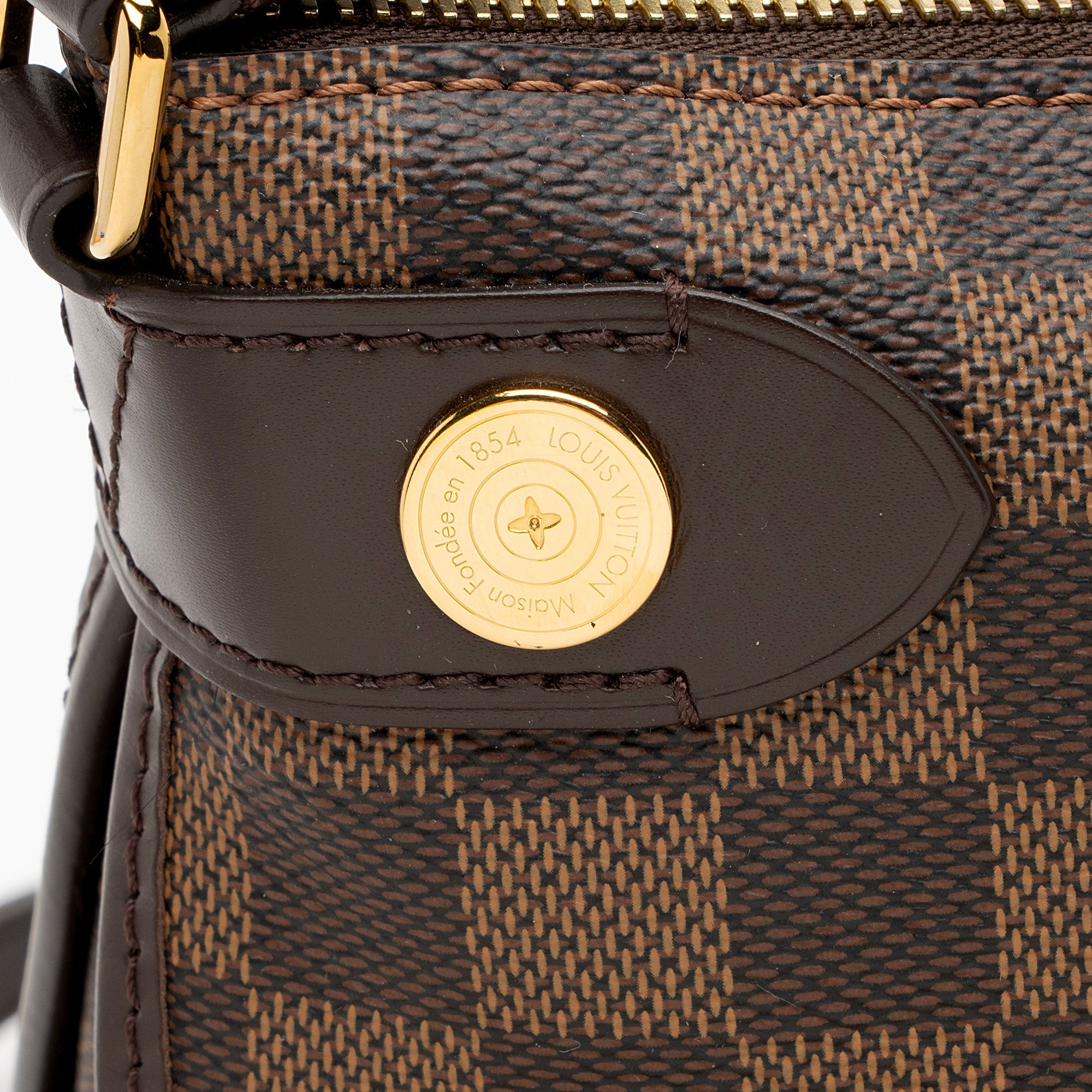 Louis Vuitton Damier Ebene Duomo Shoulder Bag (SHF-t8lsLX)