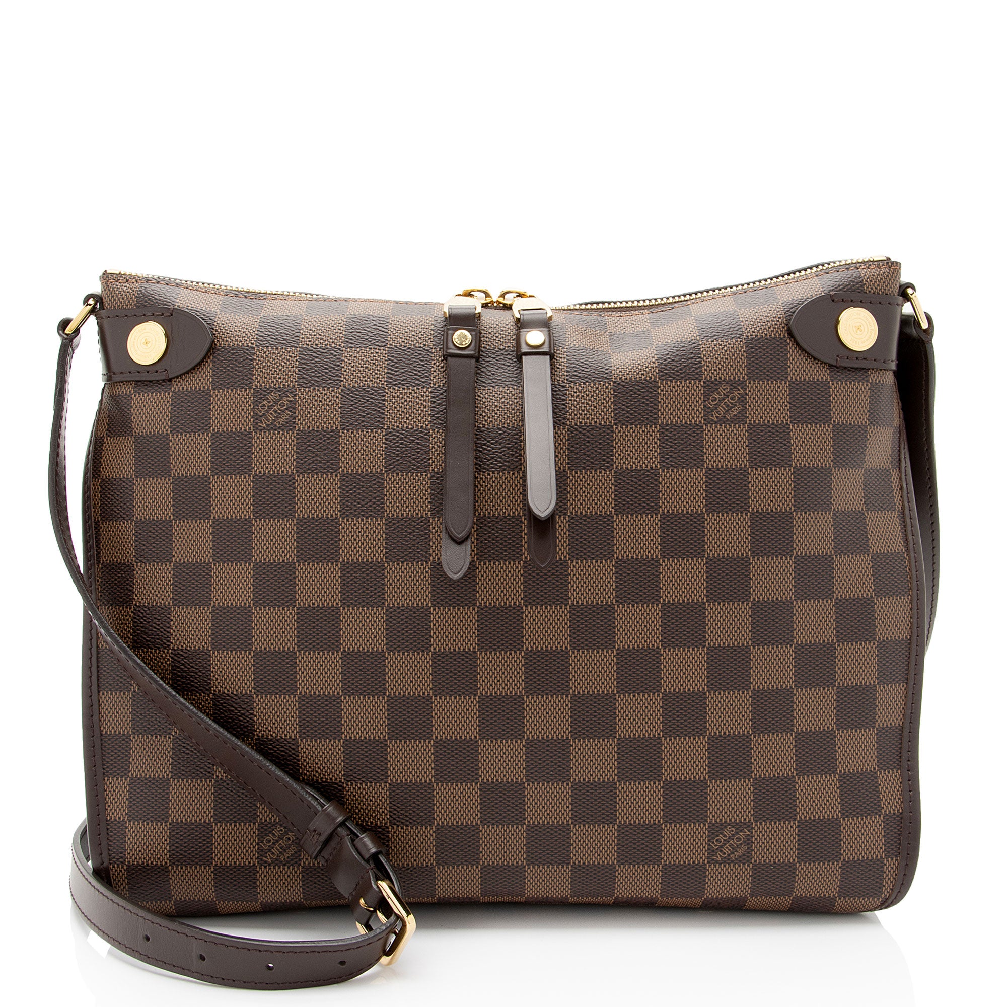 Louis Vuitton Damier Ebene Duomo Shoulder Bag (SHF-t8lsLX)