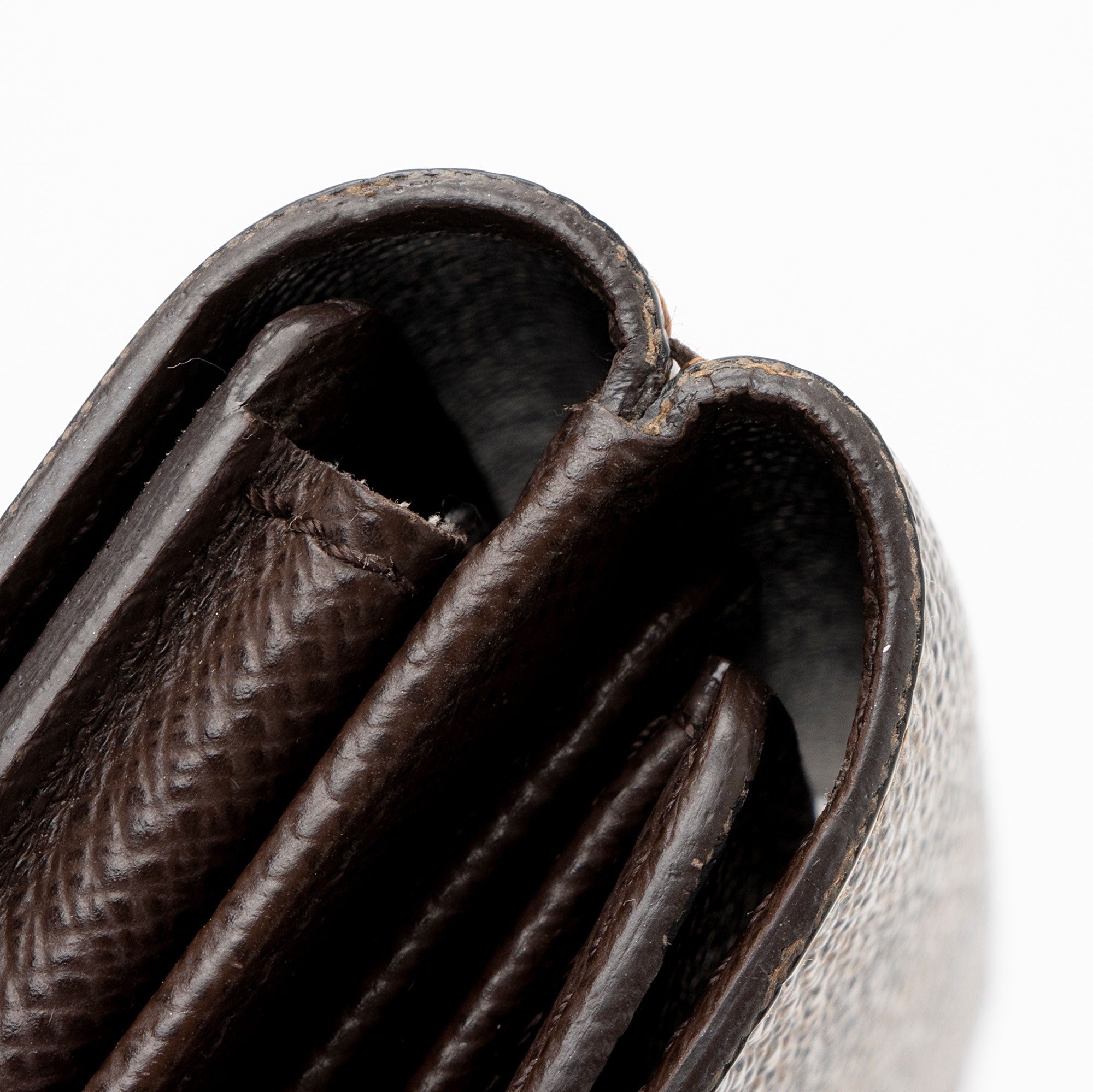 Louis Vuitton Damier Ebene Elise Wallet (SHF-BahmMe)