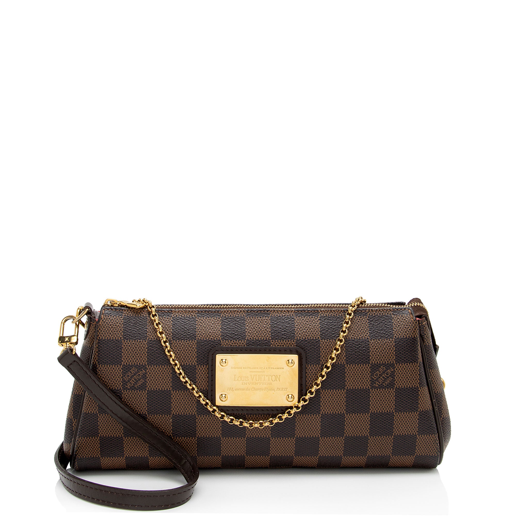 Louis Vuitton Damier Ebene Eva Clutch (SHF-qSPZyJ)