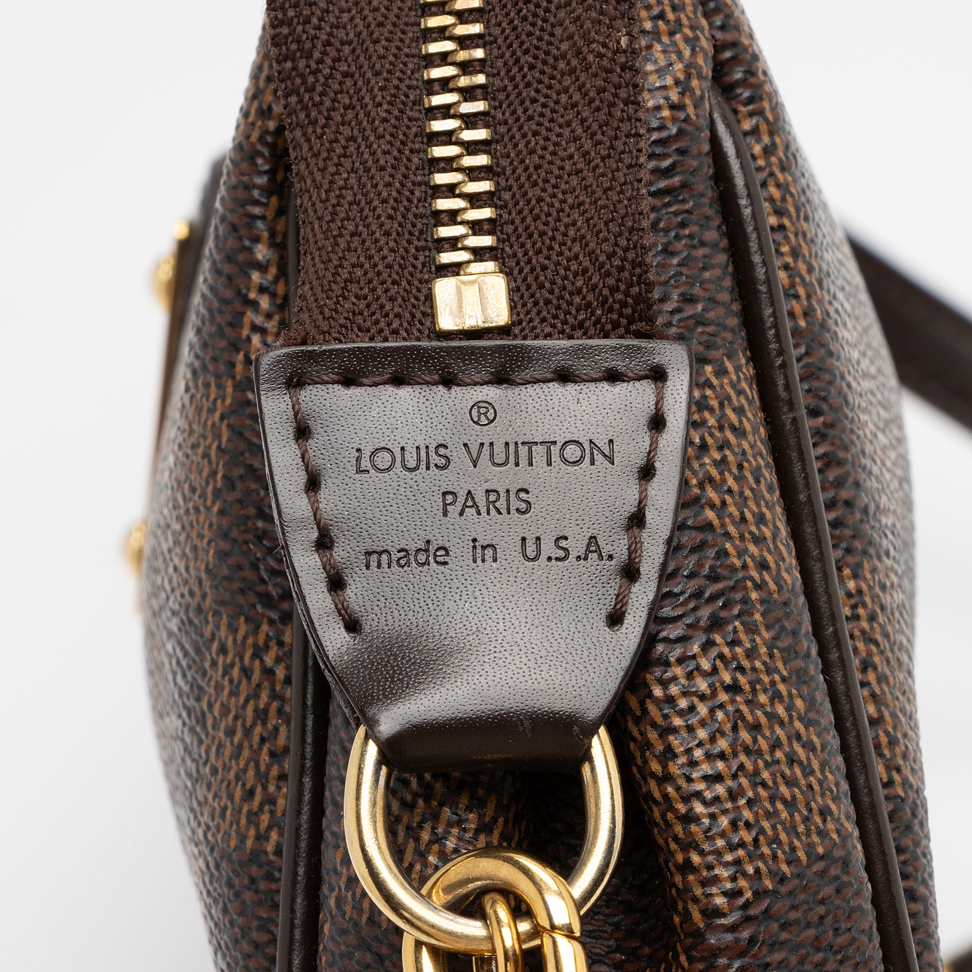 Louis Vuitton Damier Ebene Eva Clutch (SHF-4Ekszs)