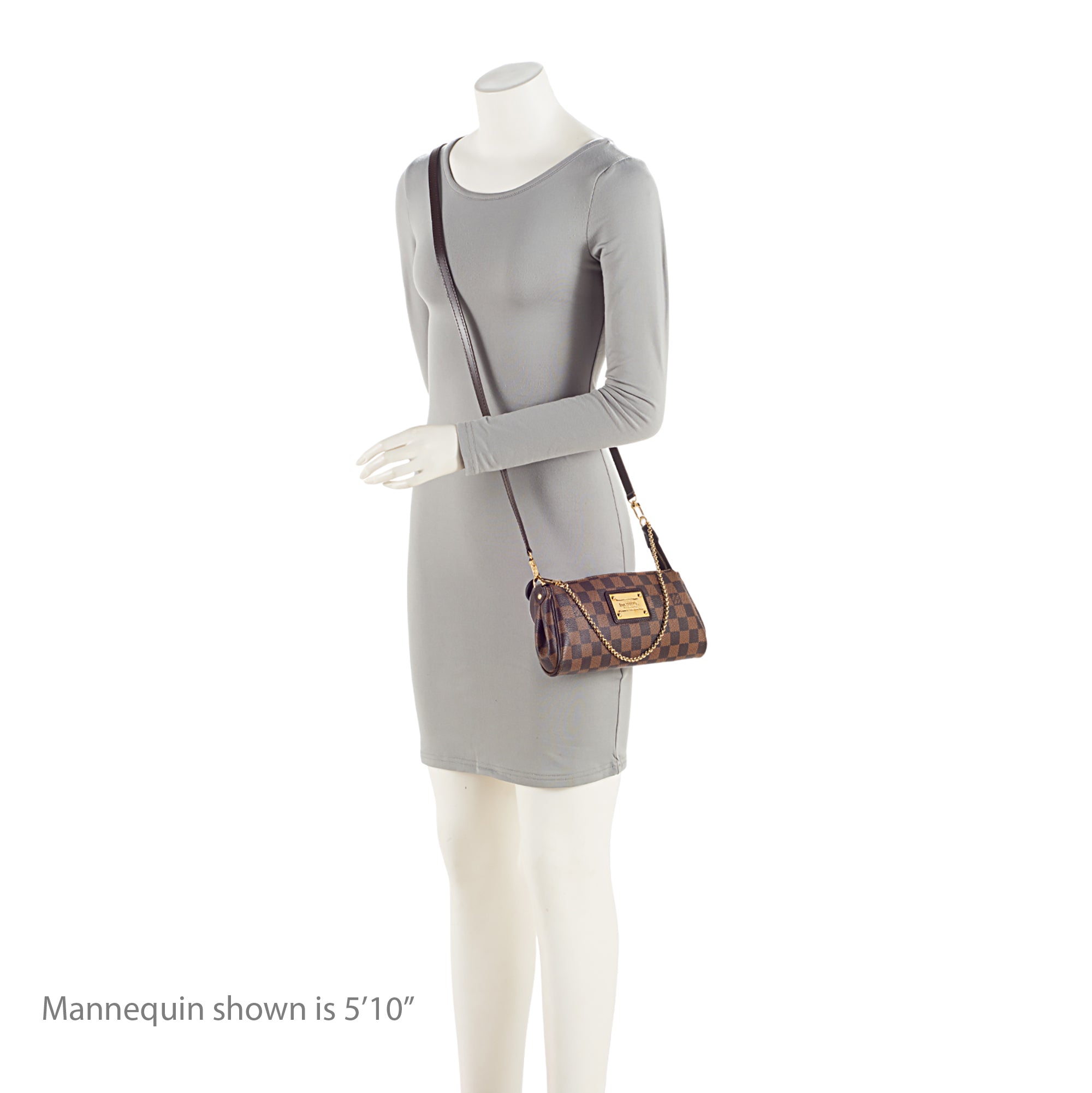 Louis Vuitton Damier Ebene Eva Clutch (SHF-4Ekszs)