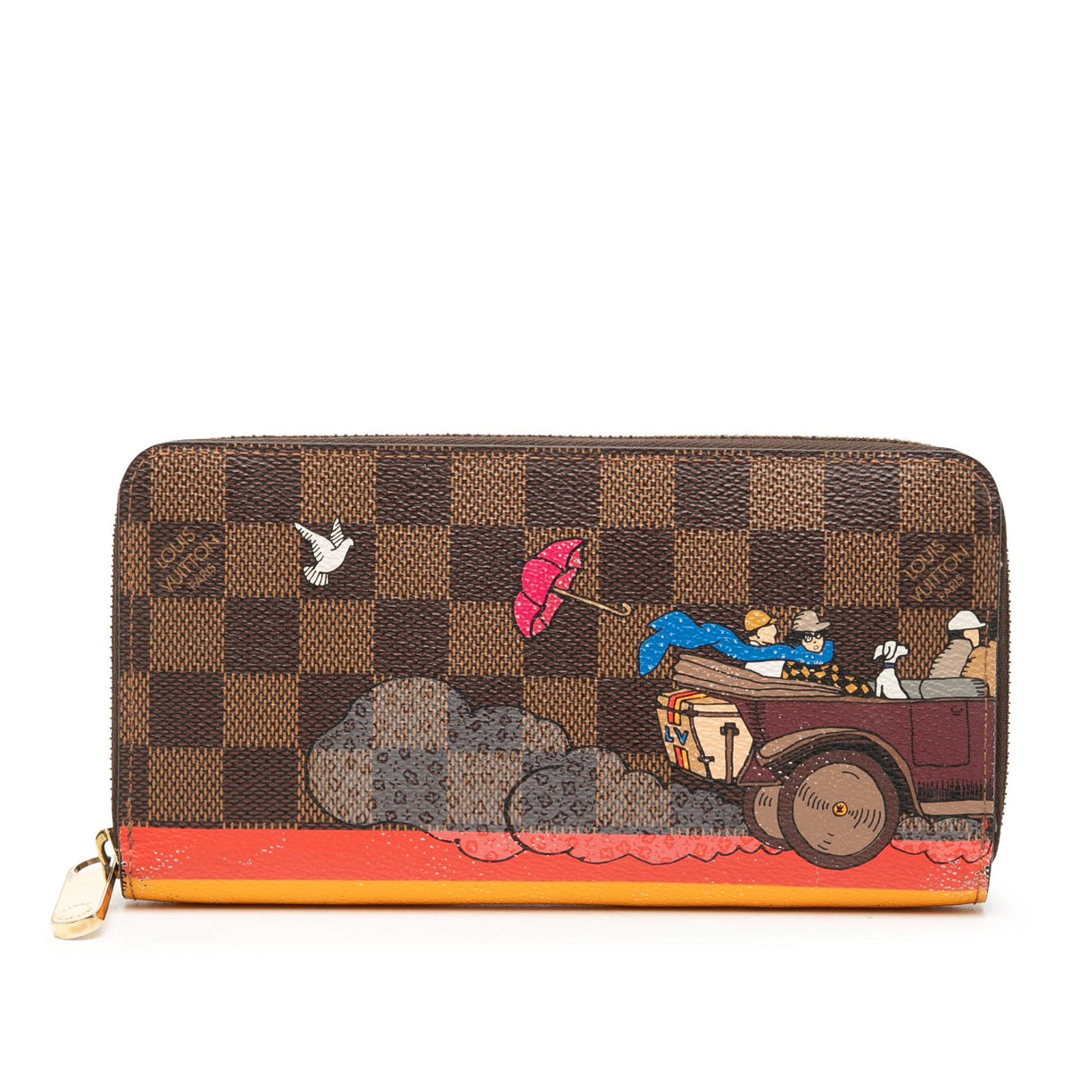 Louis Vuitton Damier Ebene Evasion Illustre Zippy Wallet