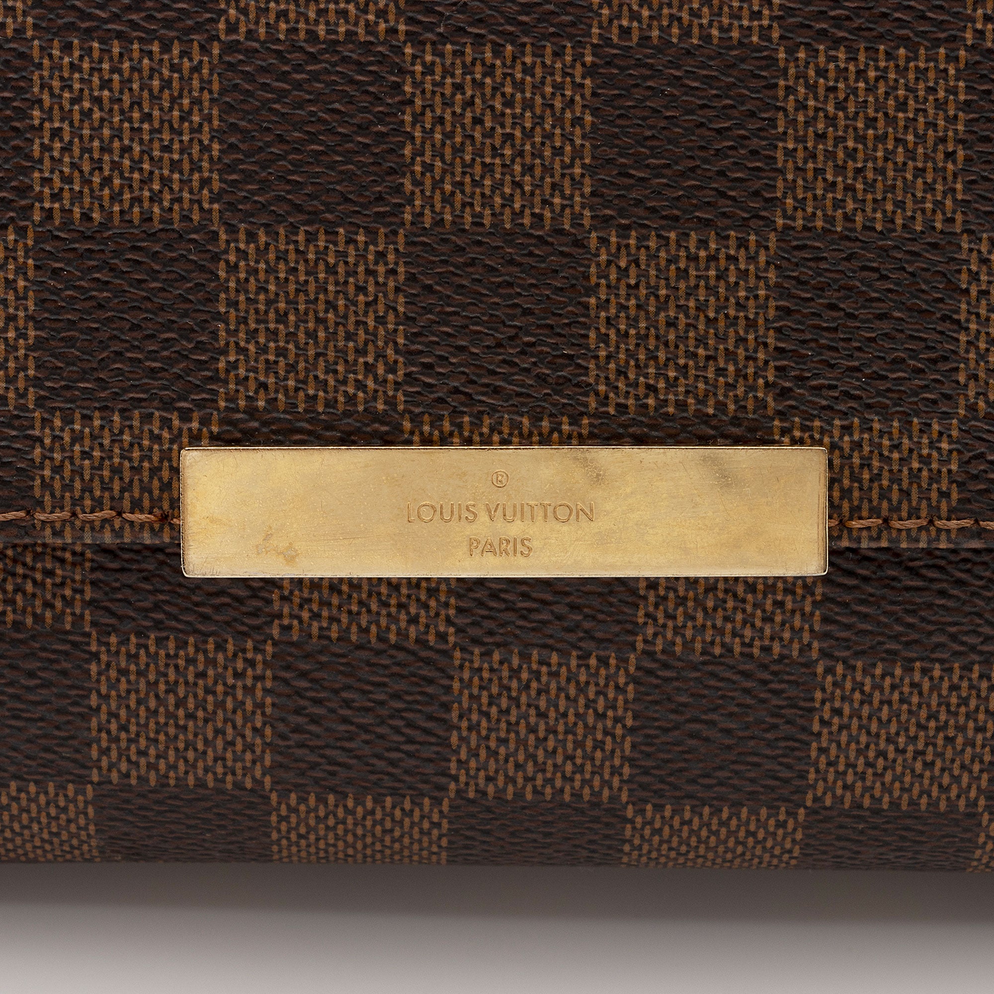 Louis Vuitton Damier Ebene Favorite MM Shoulder Bag (SHF-0DWjUf)