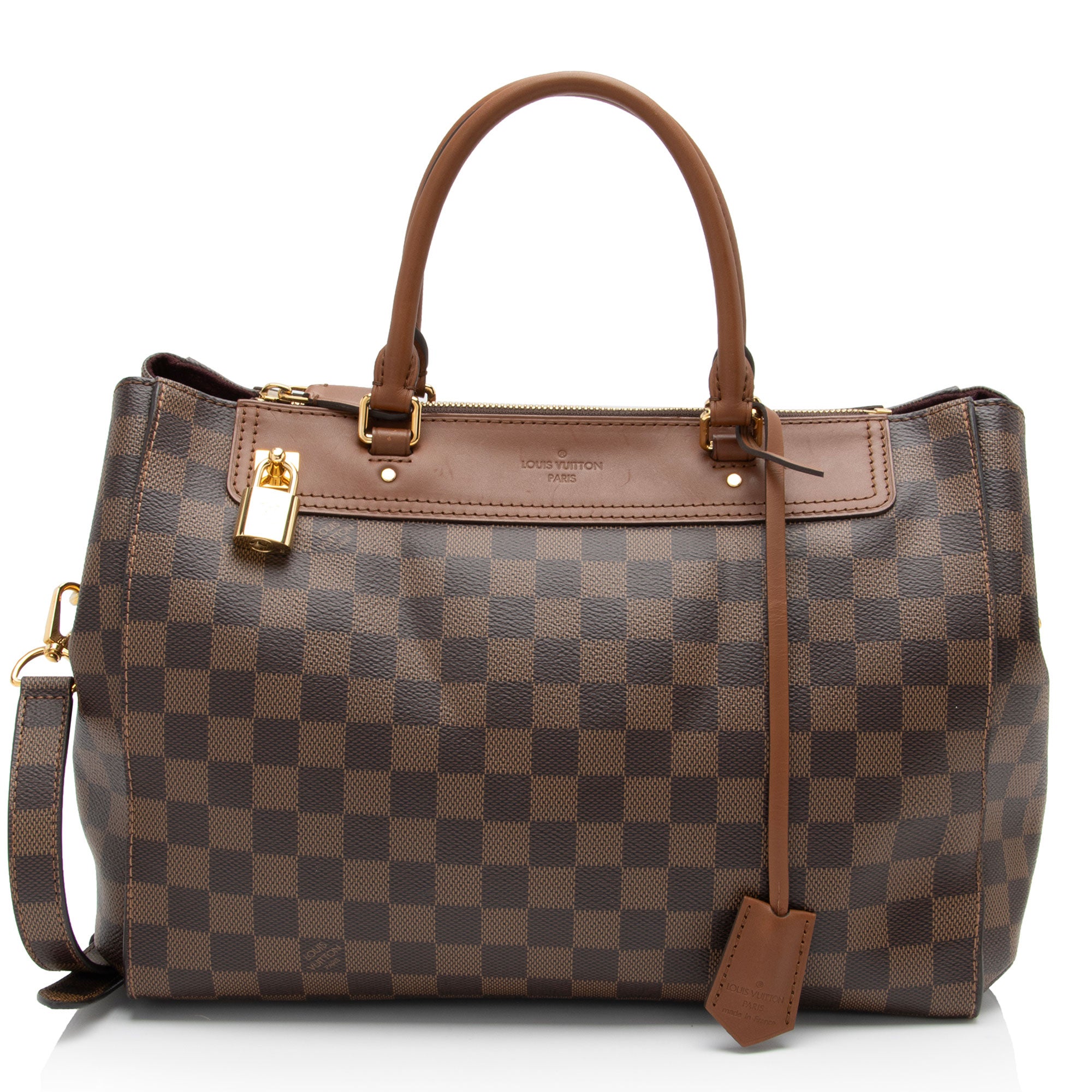 Louis Vuitton Damier Ebene Greenwich Satchel (SHF-hT7MVT)