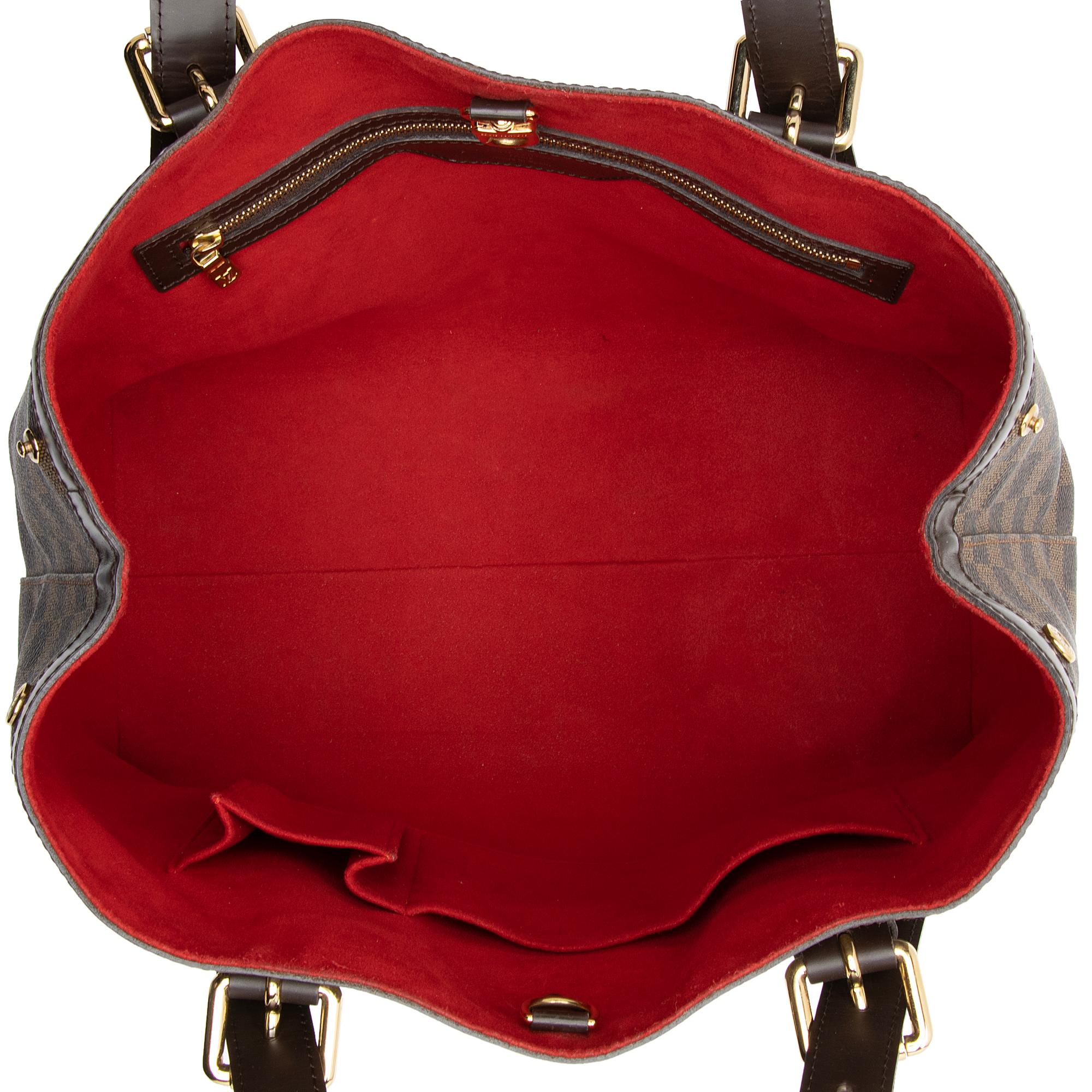 Louis Vuitton Damier Ebene Hampstead MM Tote (SHF-GFgtJB)