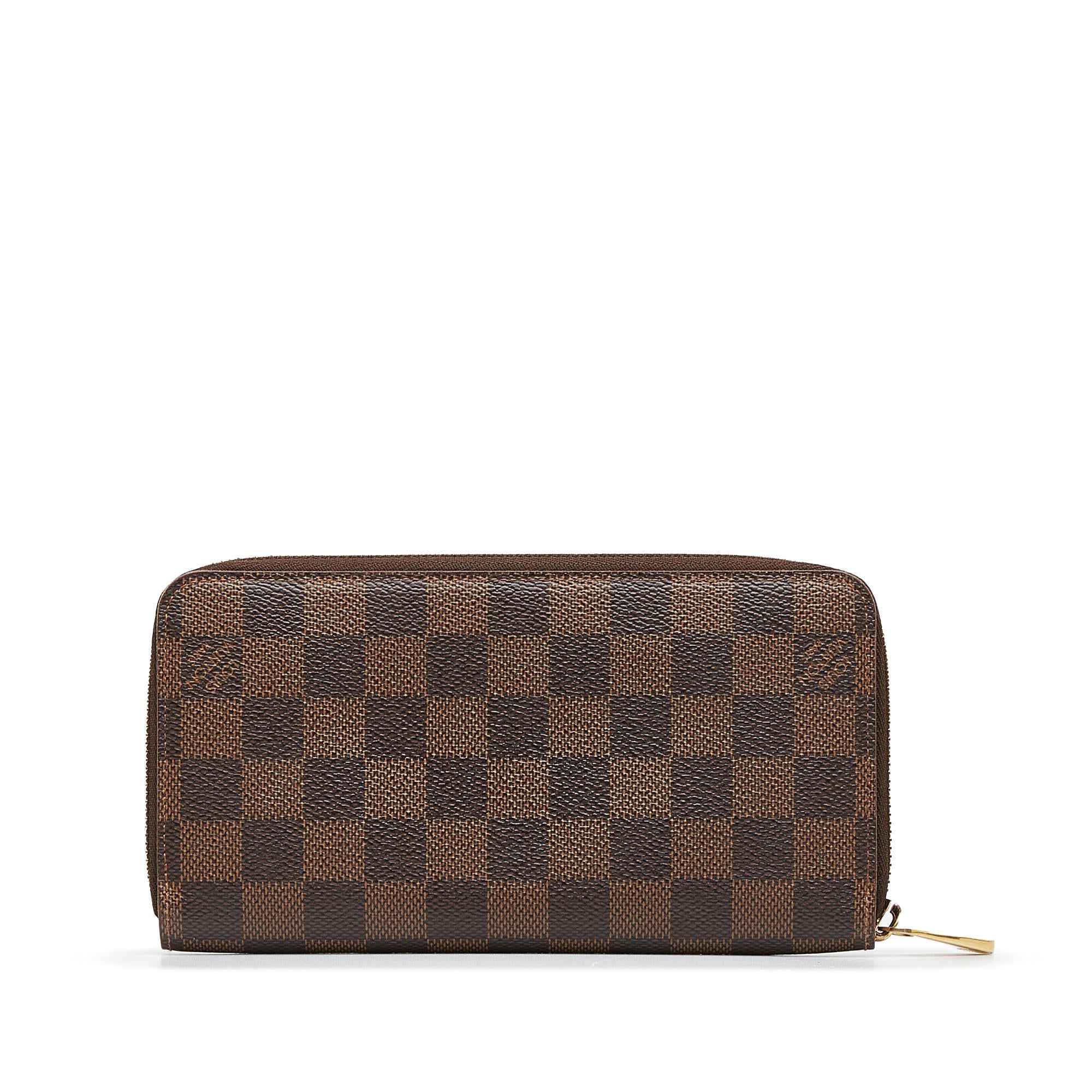 Louis Vuitton Damier Ebene Illustre Zippy Long Wallet (SHG-Ec08fF)