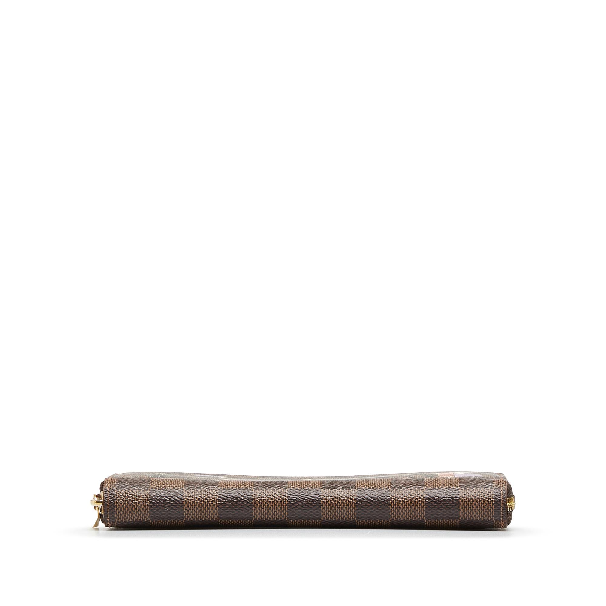 Louis Vuitton Damier Ebene Illustre Zippy Long Wallet (SHG-Ec08fF)