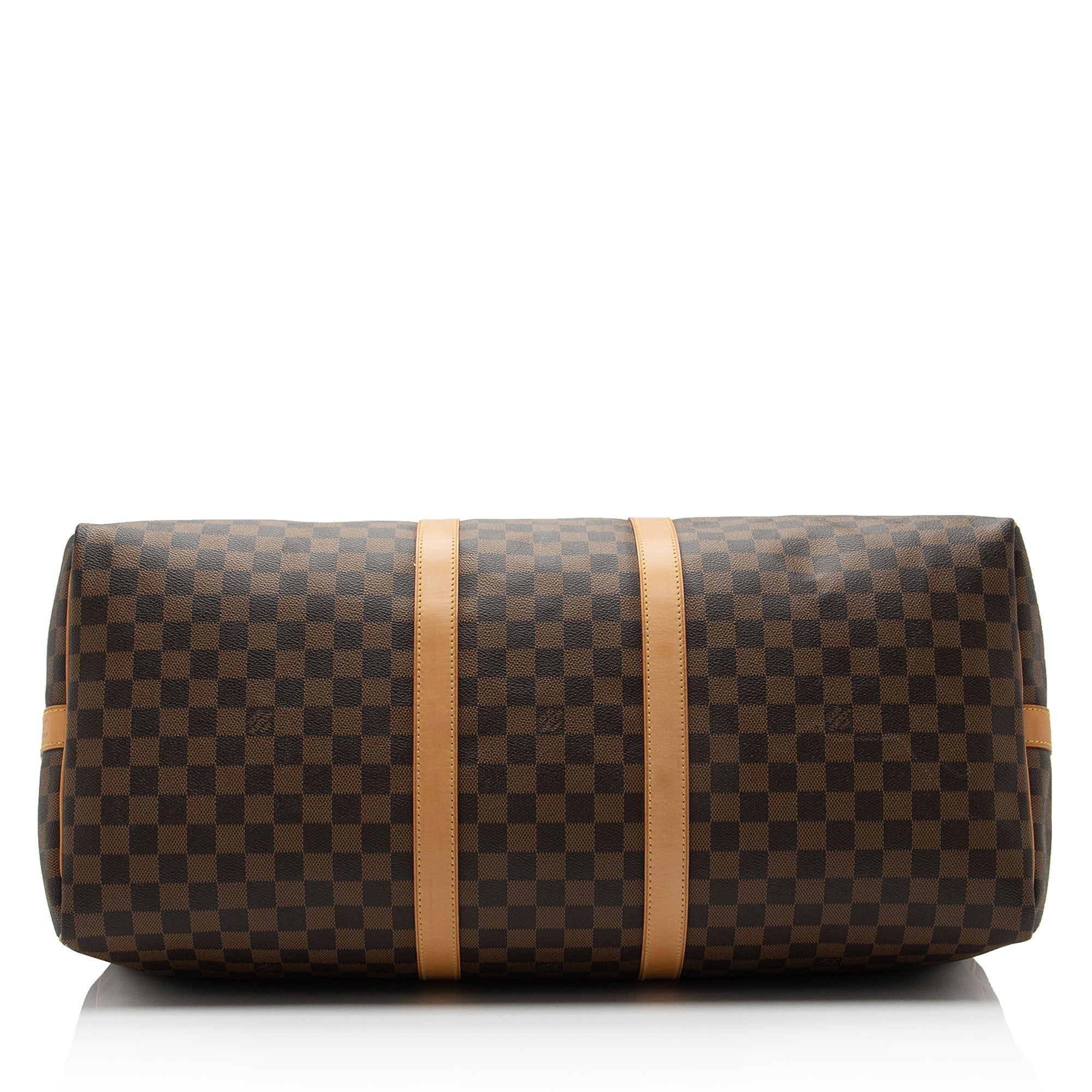 Louis Vuitton Damier Ebene Keepall Bandouliere 55 Duffle Bag (SHF-oHjWTD)