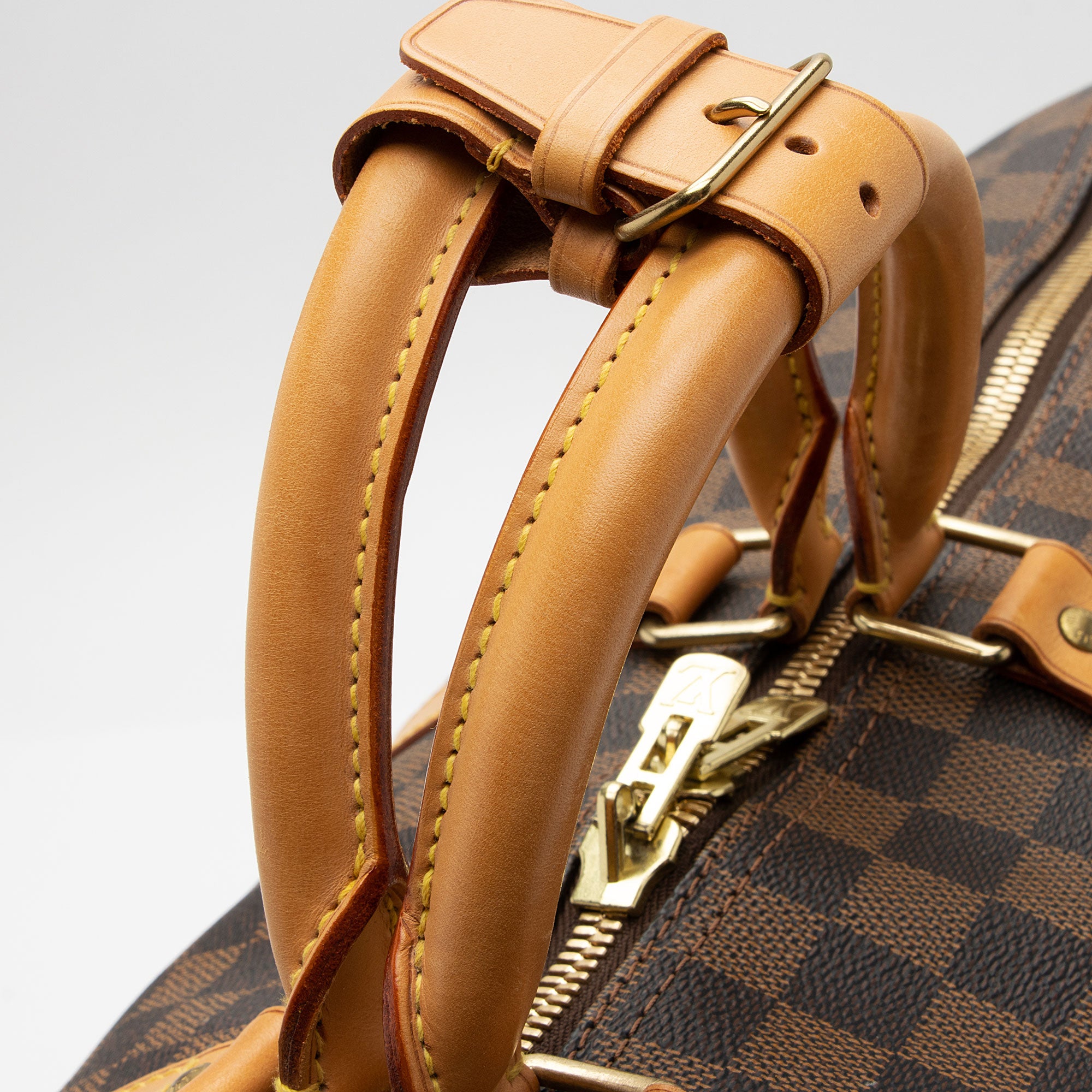 Louis Vuitton Damier Ebene Keepall Bandouliere 55 Duffle Bag (SHF-oHjWTD)