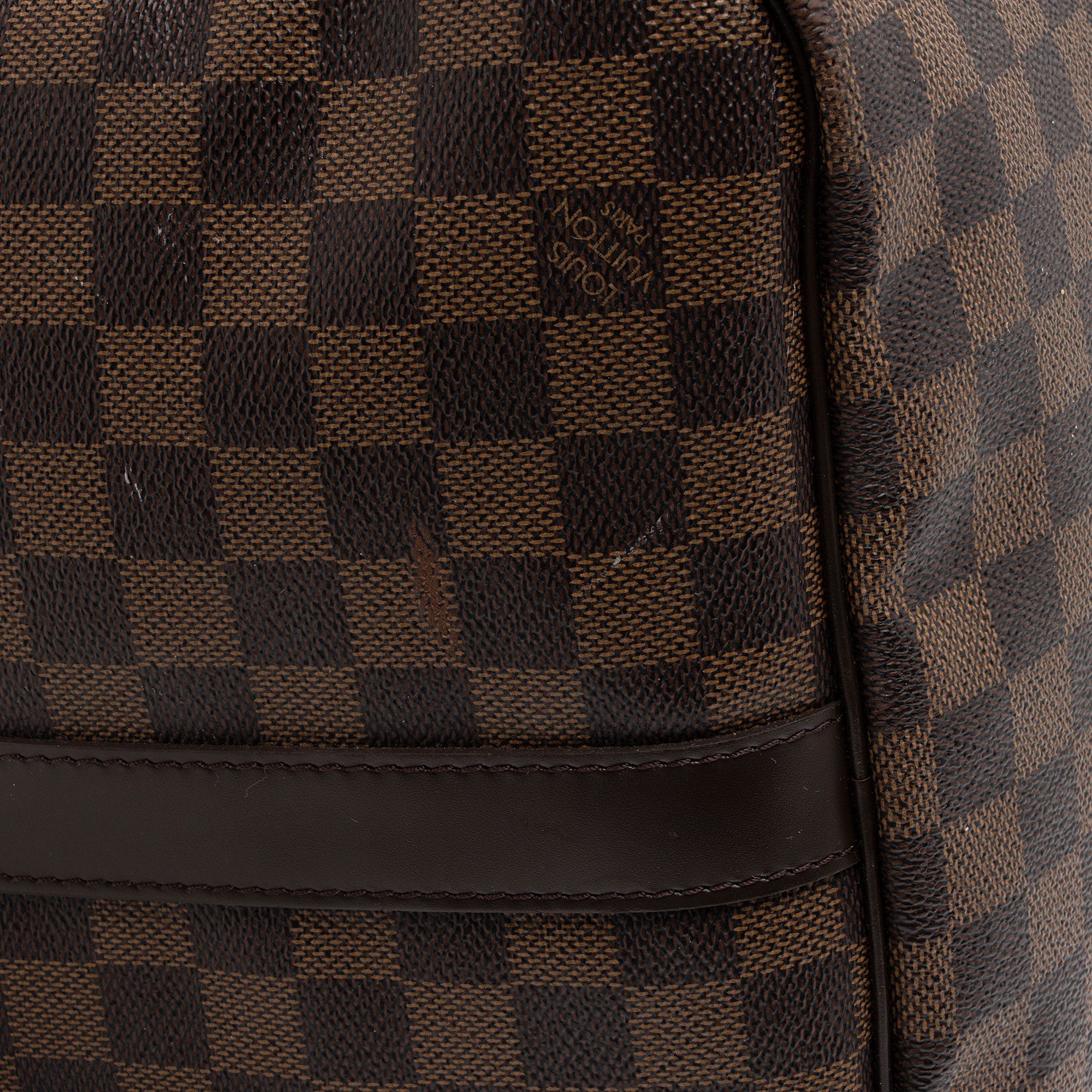 Louis Vuitton Damier Ebene Keepall Bandouliere 55 Duffle Bag (SHF-tEajPT)