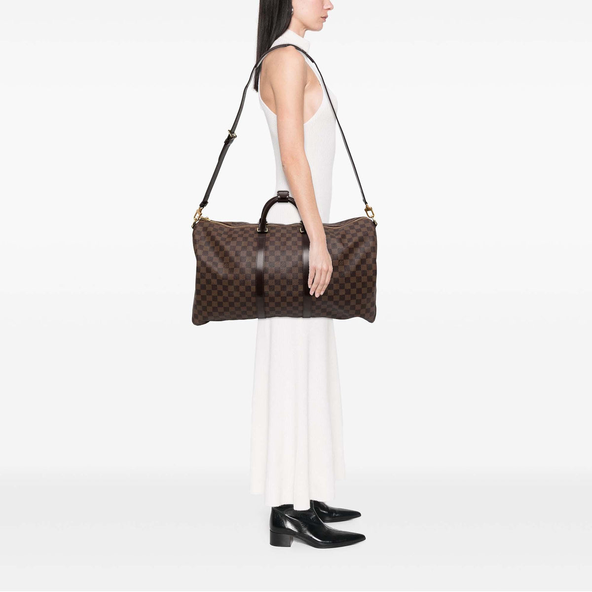 Louis Vuitton Damier Ebene Keepall Bandouliere 55