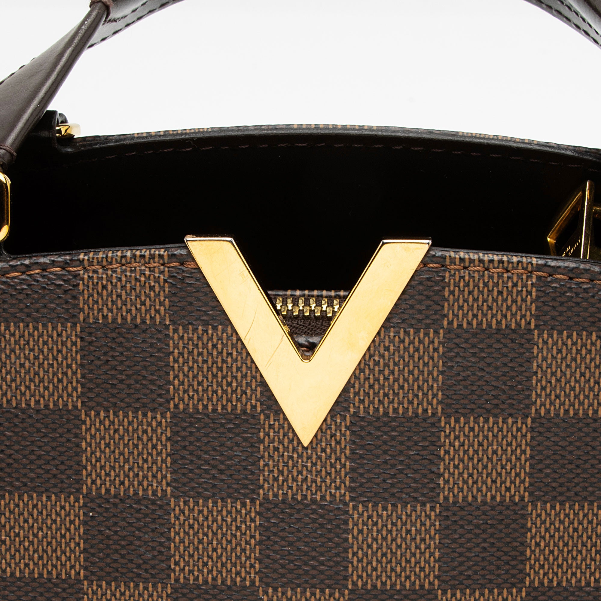 Louis Vuitton Damier Ebene Kensington Bowler Satchel