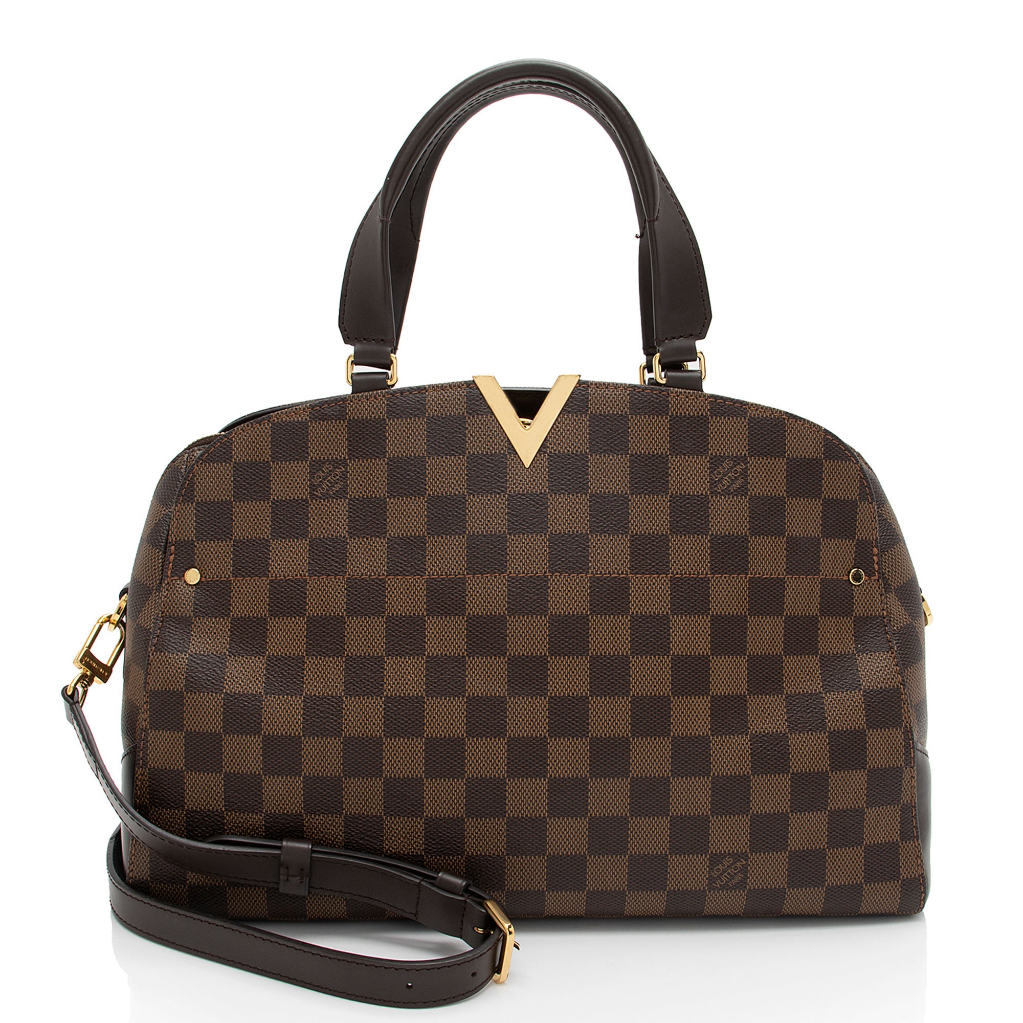 Louis Vuitton Damier Ebene Kensington Bowling Satchel (SHF-aBifAN)
