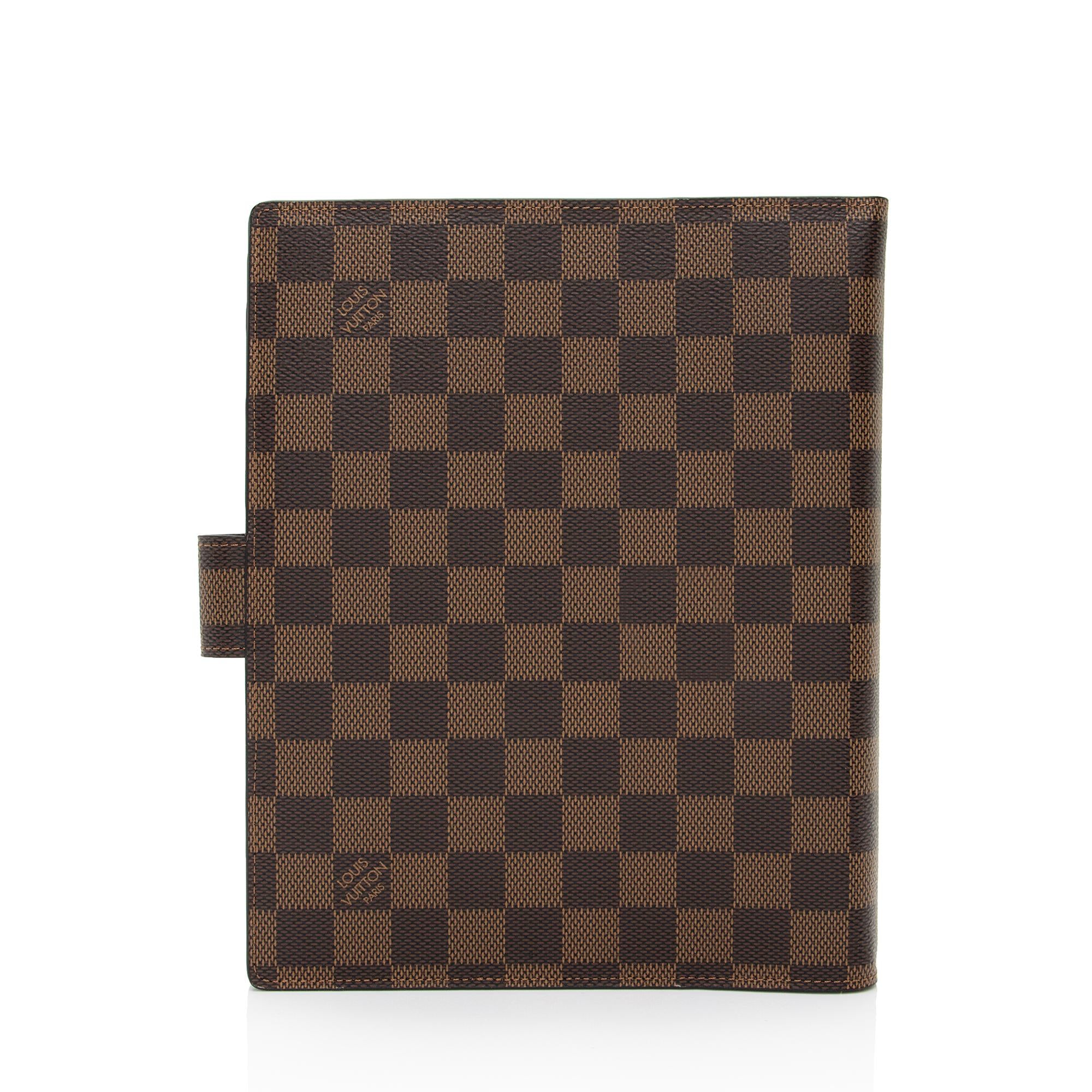 Louis Vuitton Damier Ebene Large Ring Agenda Cover (SHF-IPPpvu)