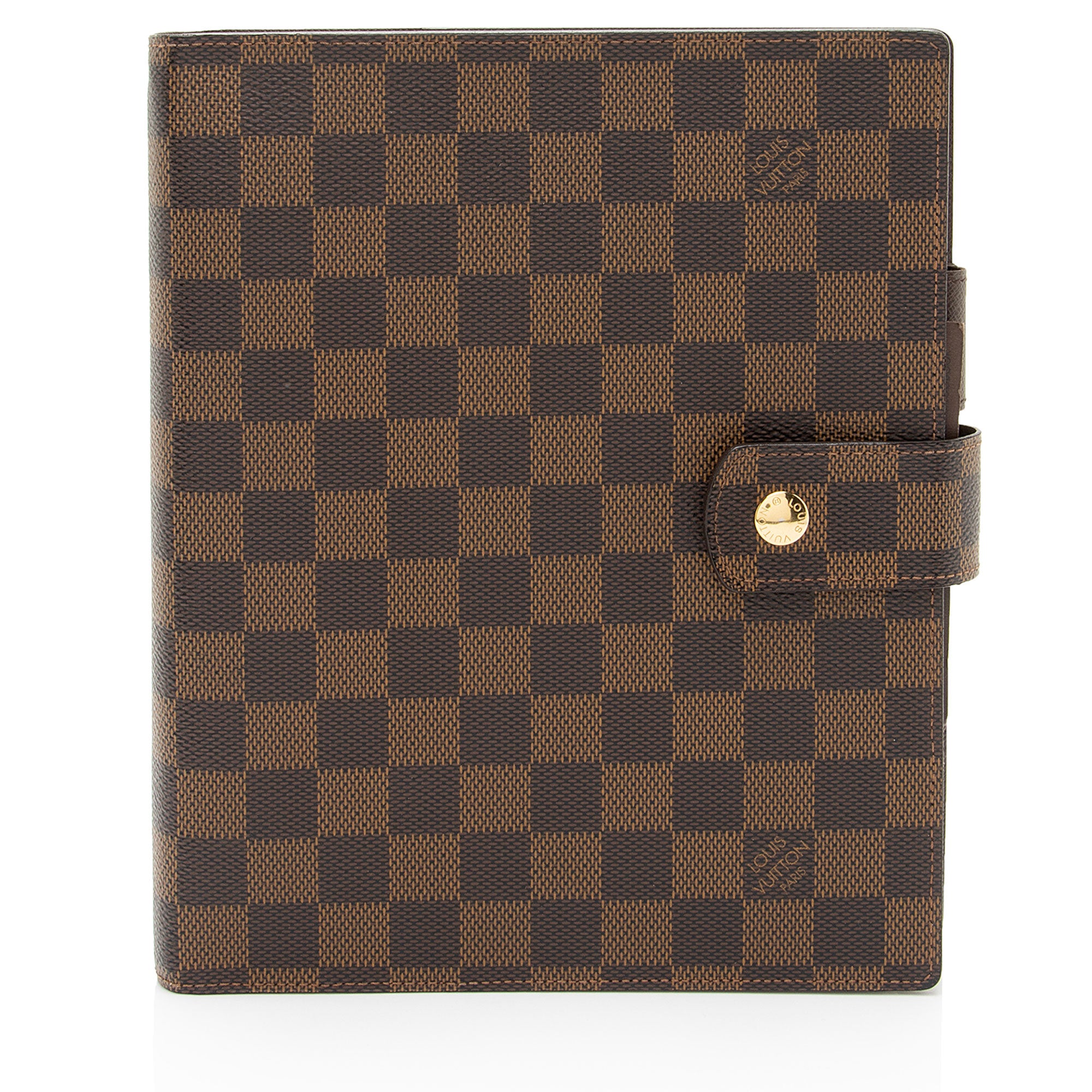 Louis Vuitton Damier Ebene Large Ring Agenda Cover (SHF-MCykrN)