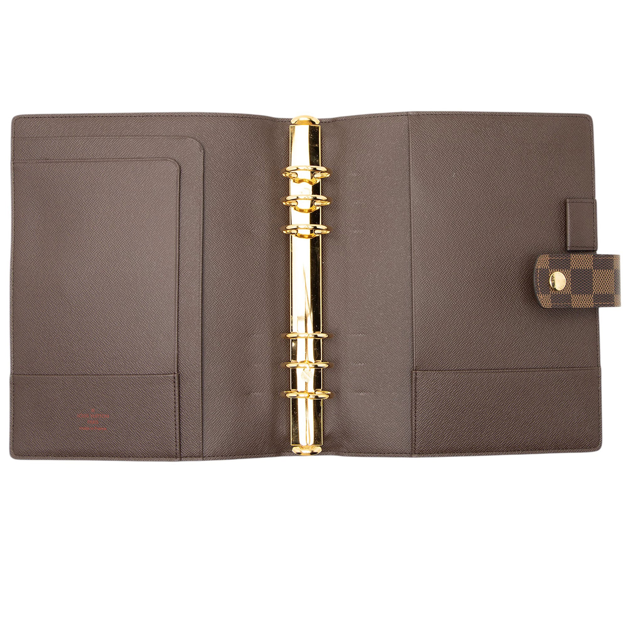 Louis Vuitton Damier Ebene Large Ring Agenda Cover