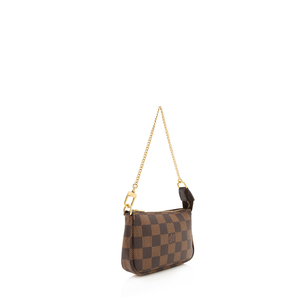 Louis Vuitton Damier Ebene Mini Pochette Accessoires (SHF-12428)