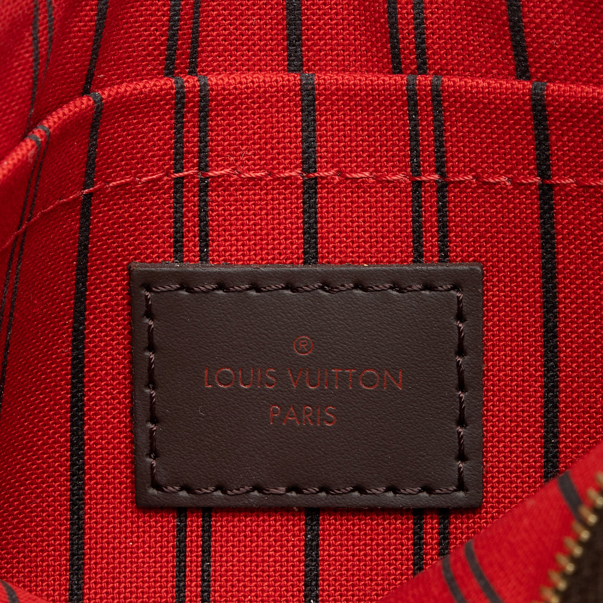 Louis Vuitton Damier Ebene Neverfull MM Pochette (SHF-pl5qAi)