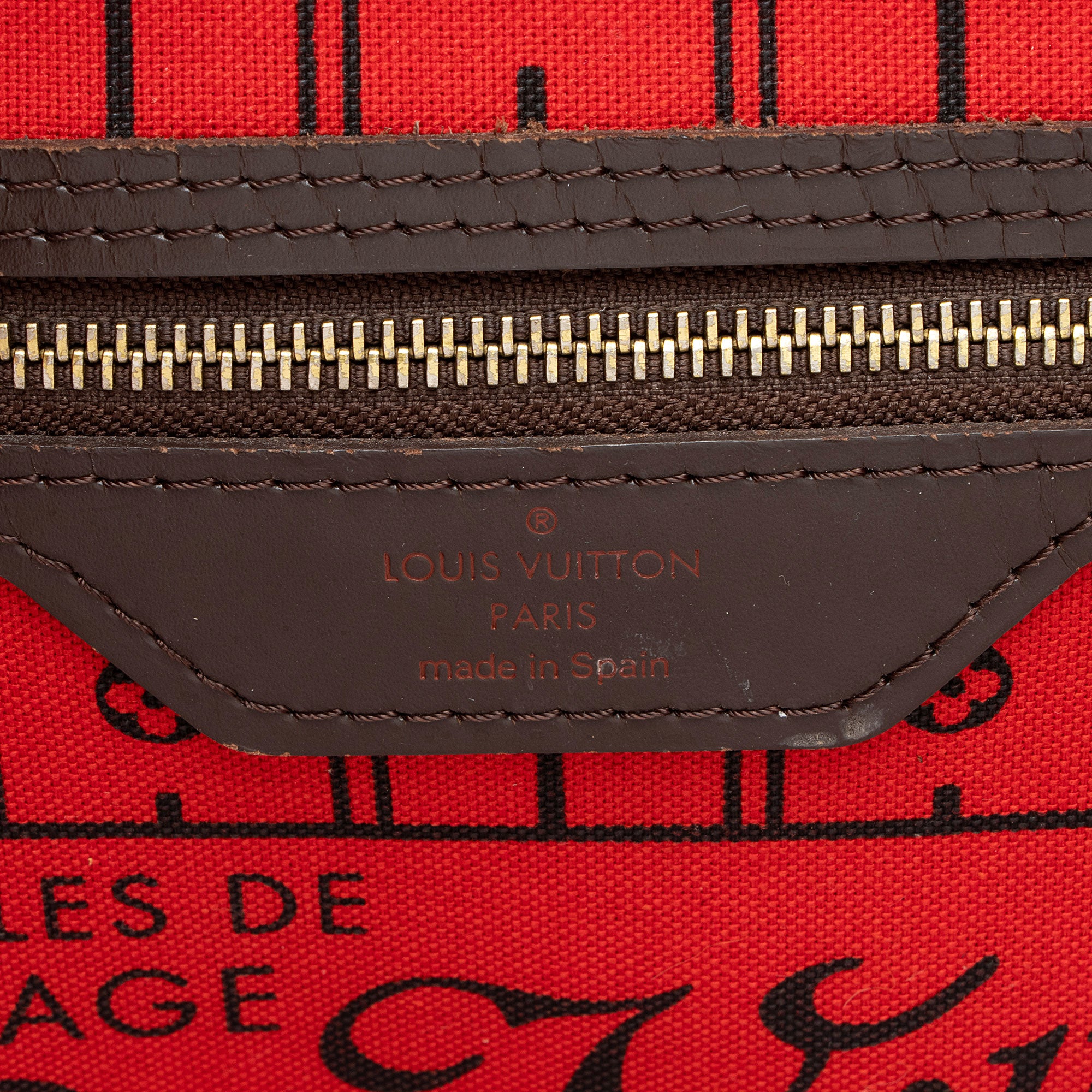 Louis Vuitton Damier Ebene Neverfull MM Tote