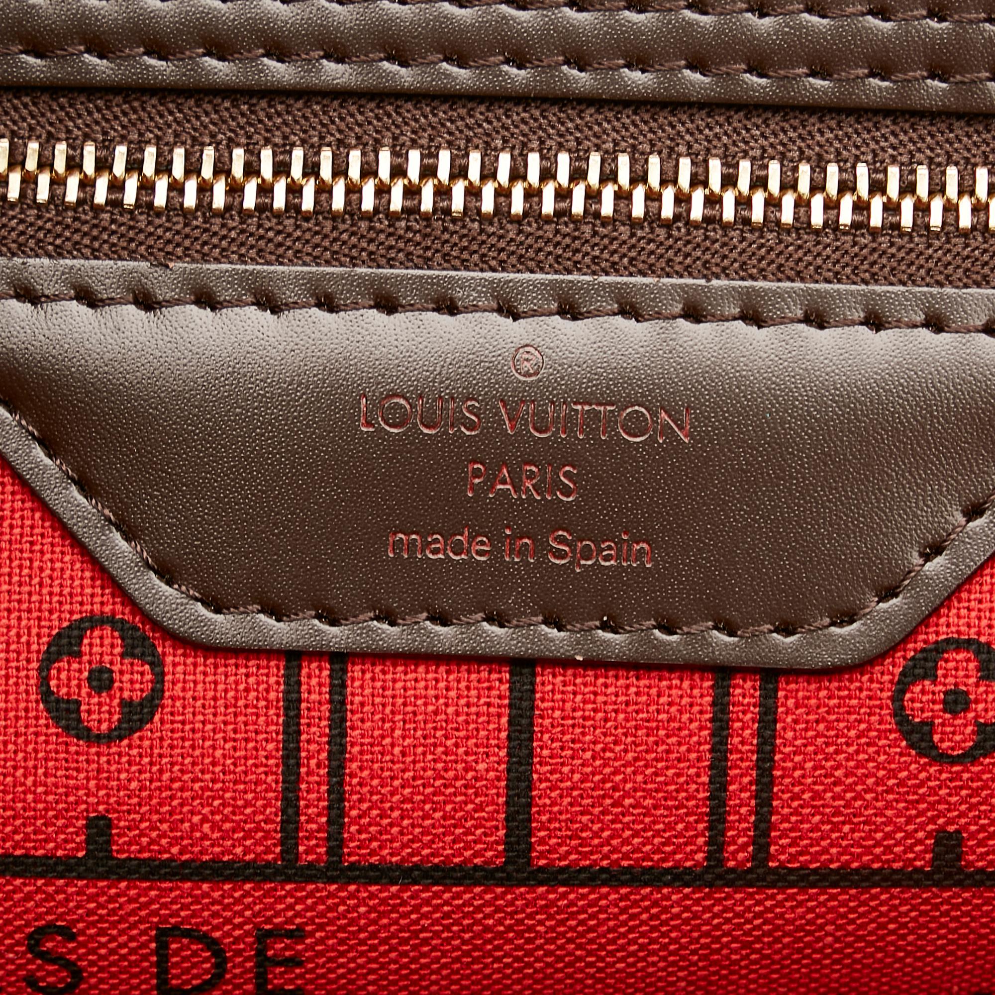 Louis Vuitton Damier Ebene Neverfull MM (SHG-8rSnWv)