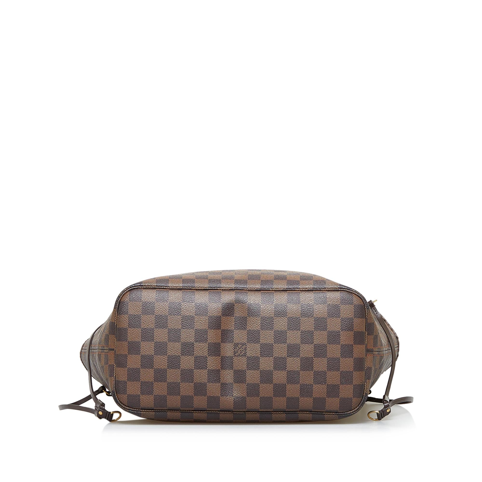 Louis Vuitton Damier Ebene Neverfull MM (SHG-wzMcJo)